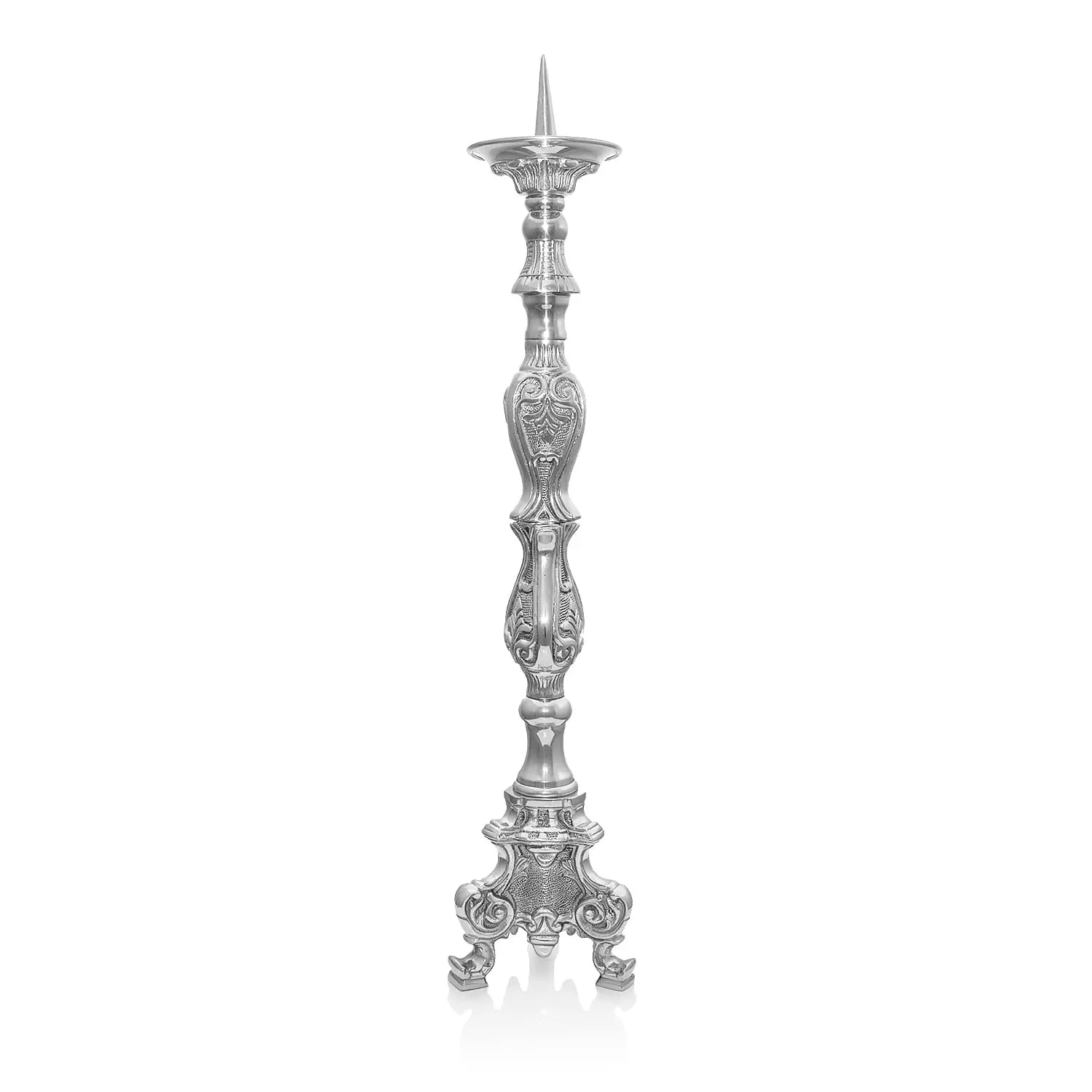 Candelabro de latón niquelado – 60 cm