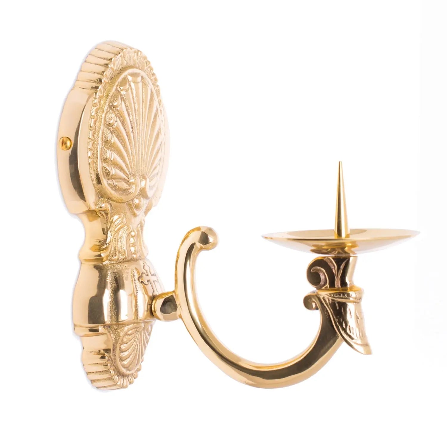 Candelabro de Pared de Latón Zaqueo con Motivo de Concha