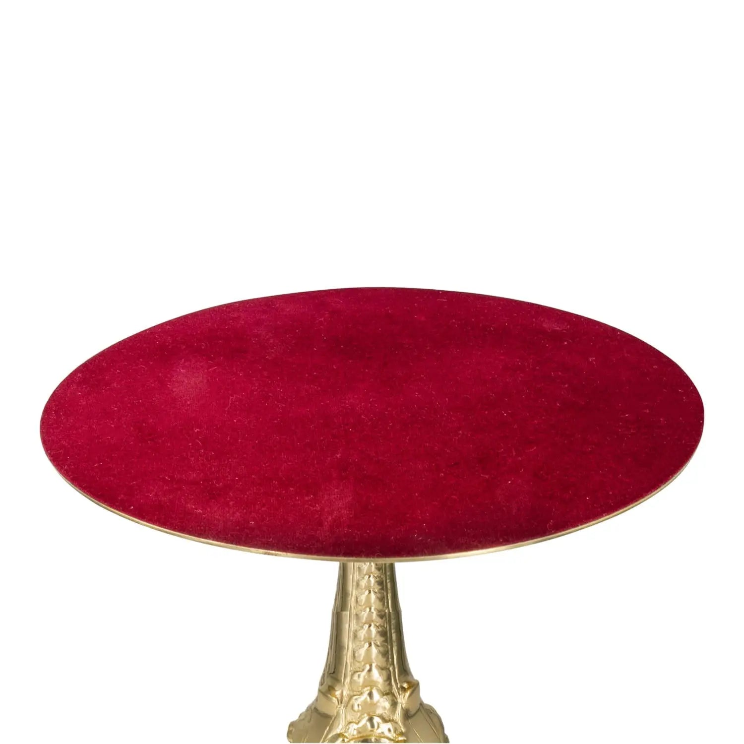 Trono de Custodia de Latón con Tapa de Terciopelo Rojo