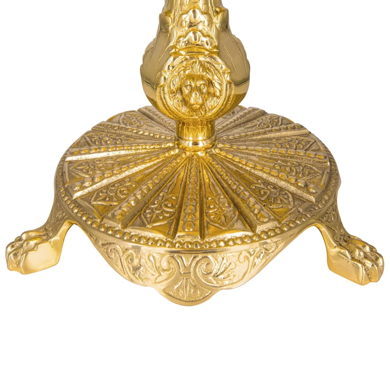 Trono de Custodia de Latón con Tapa de Terciopelo Rojo
