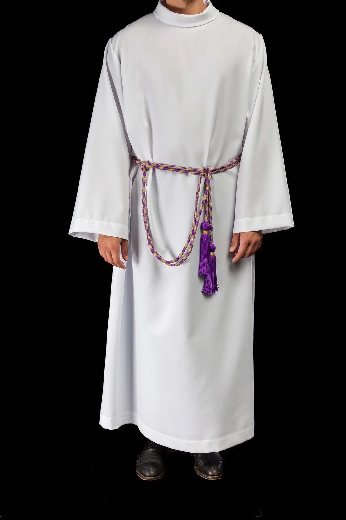Premium Purple-Gold Liturgical Cincture
