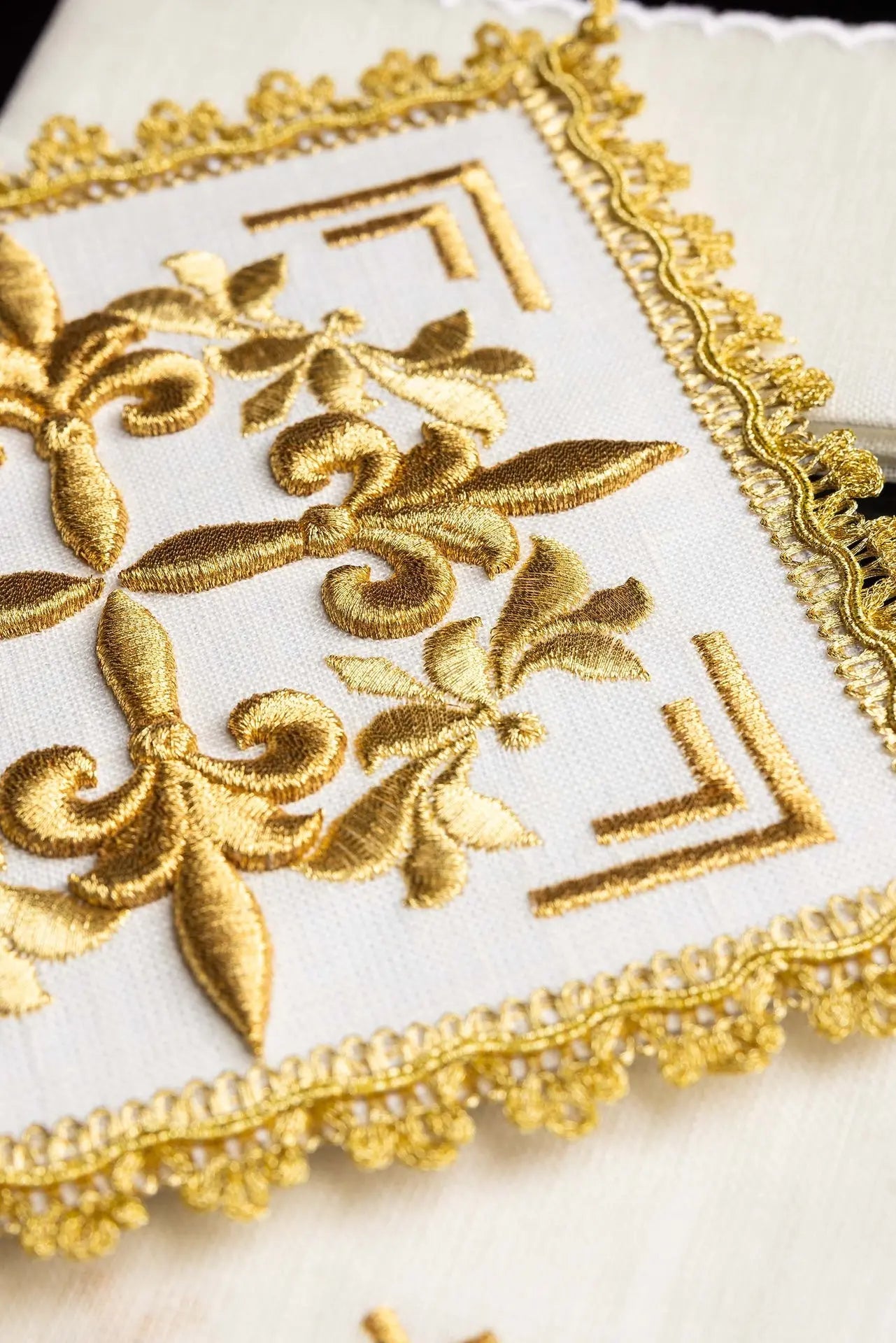 Gold embroidered chalice lingerie