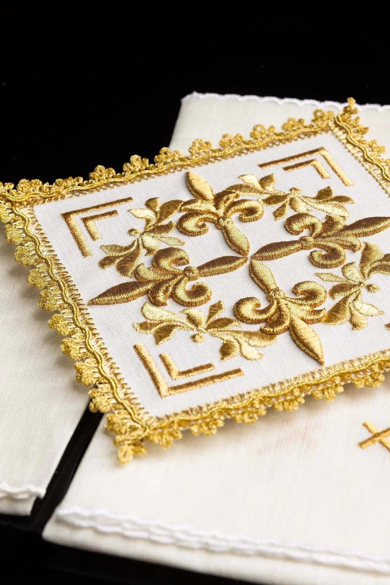Gold embroidered chalice lingerie