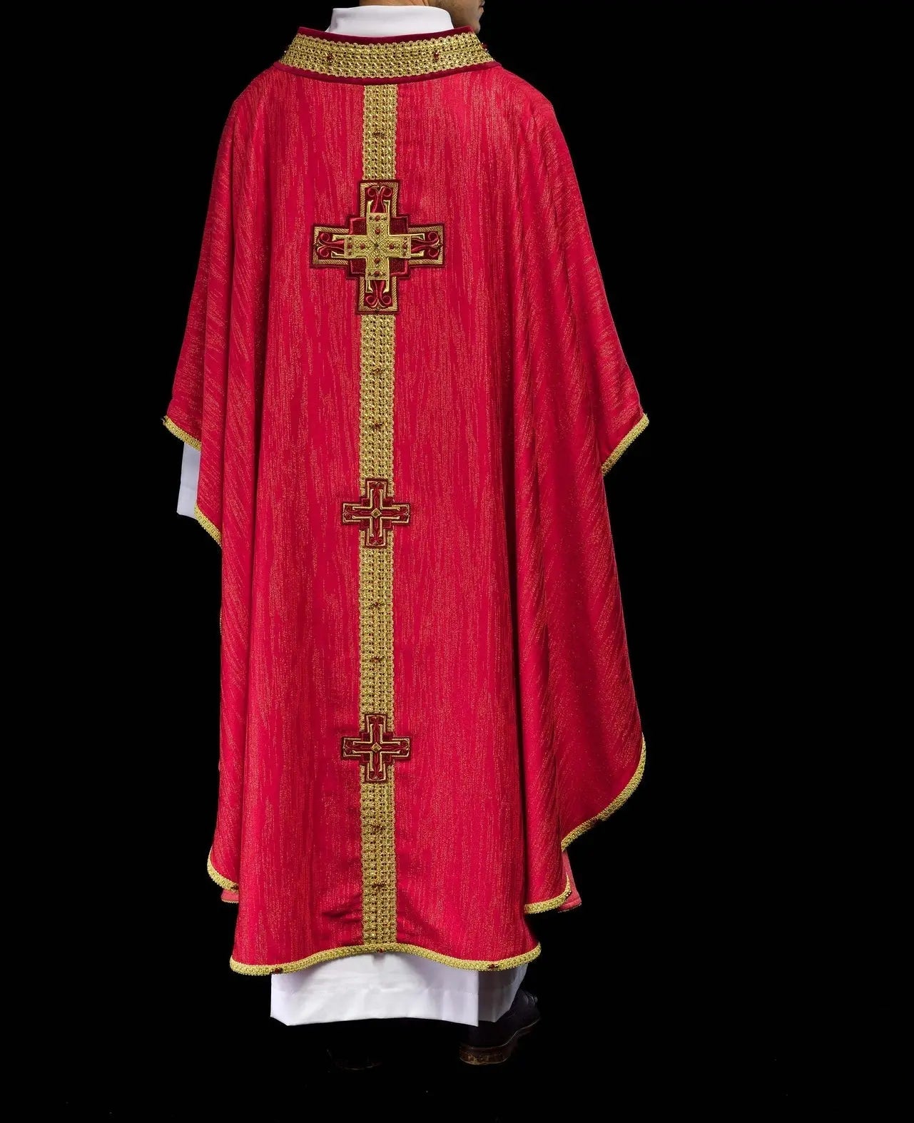 Casulla hecha a mano con piedras naturales hecha a mano 7015 rojo