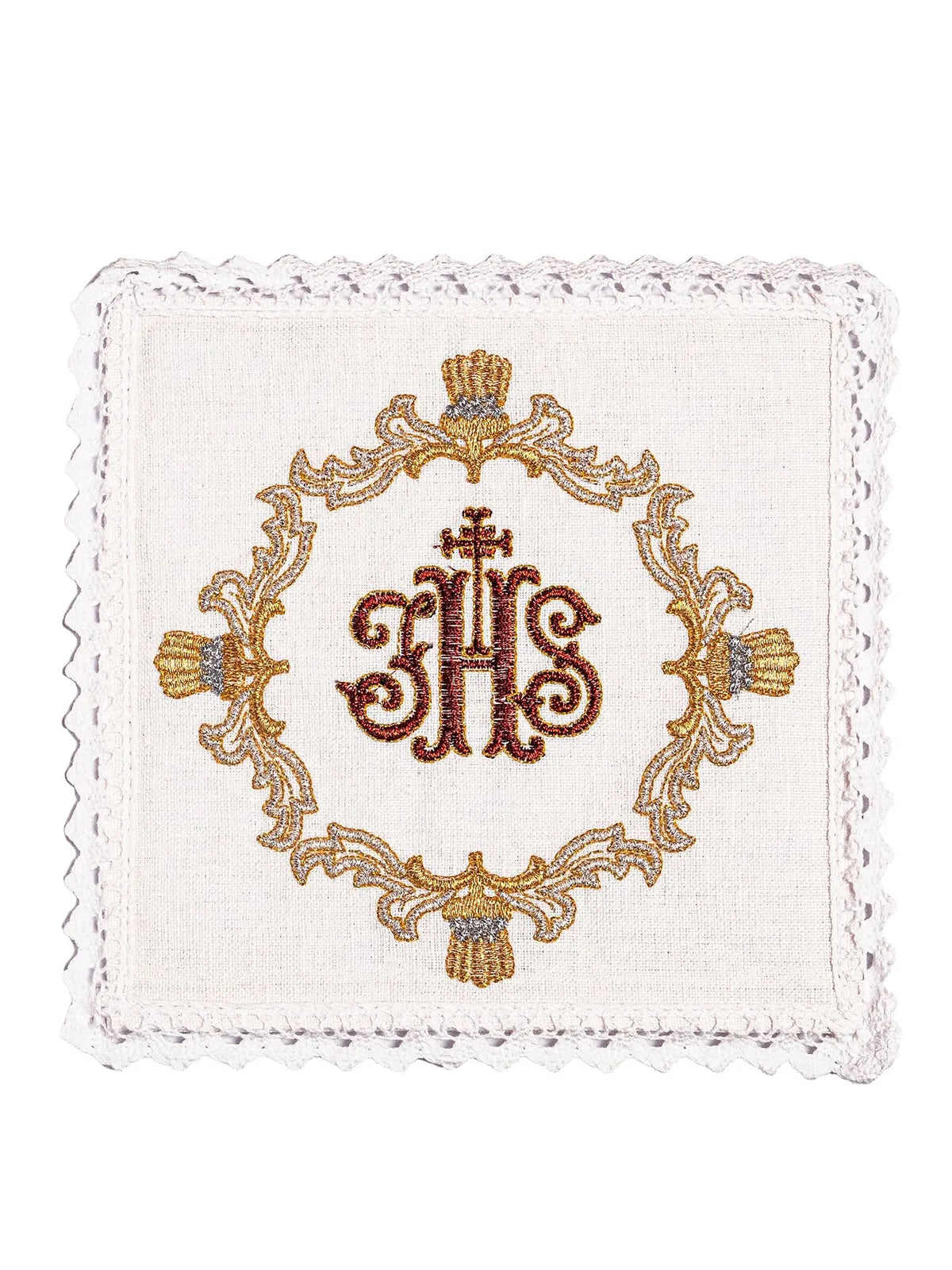 Chalice linen with embroidered IHS symbol