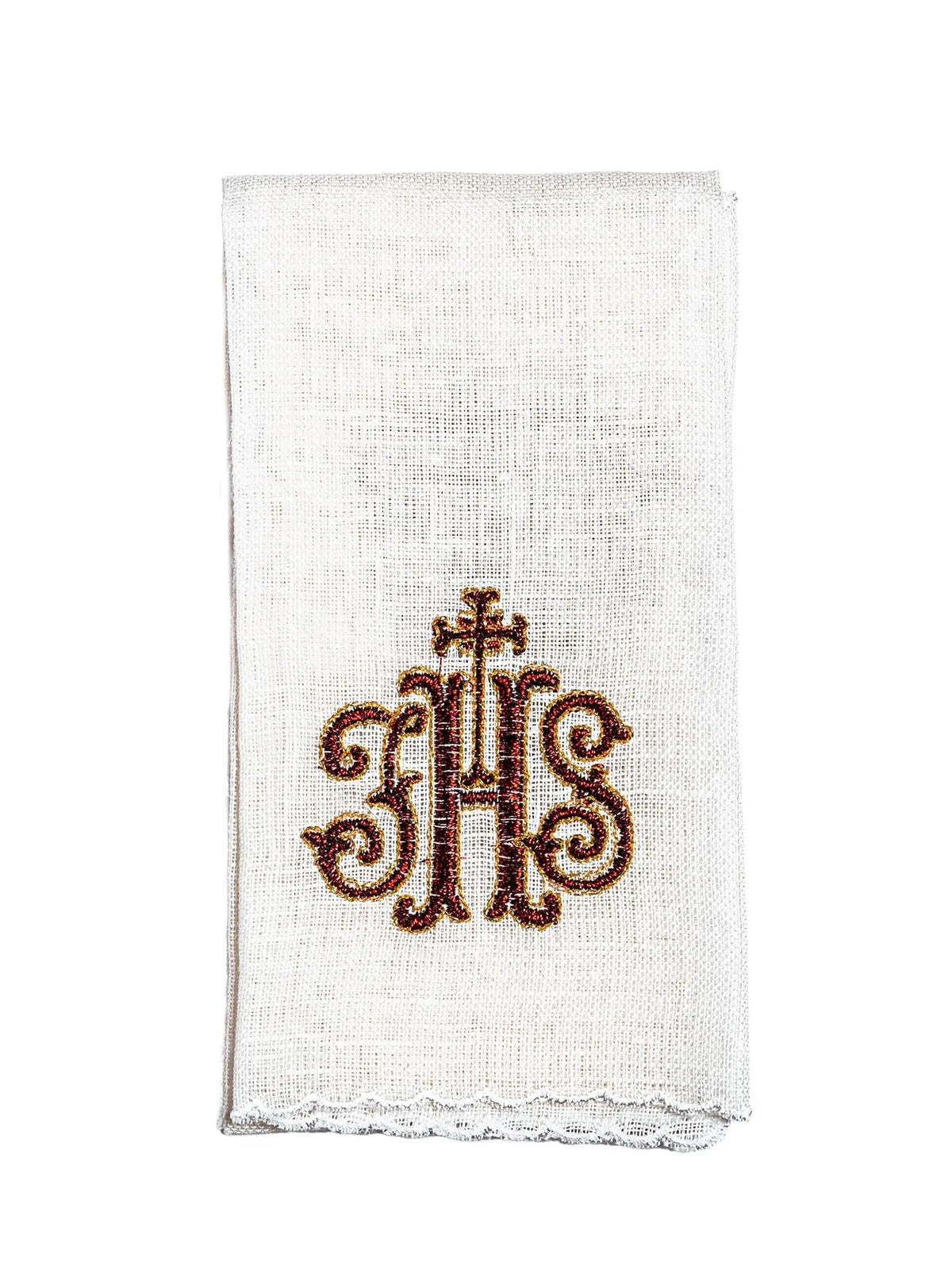 Chalice linen with embroidered IHS symbol