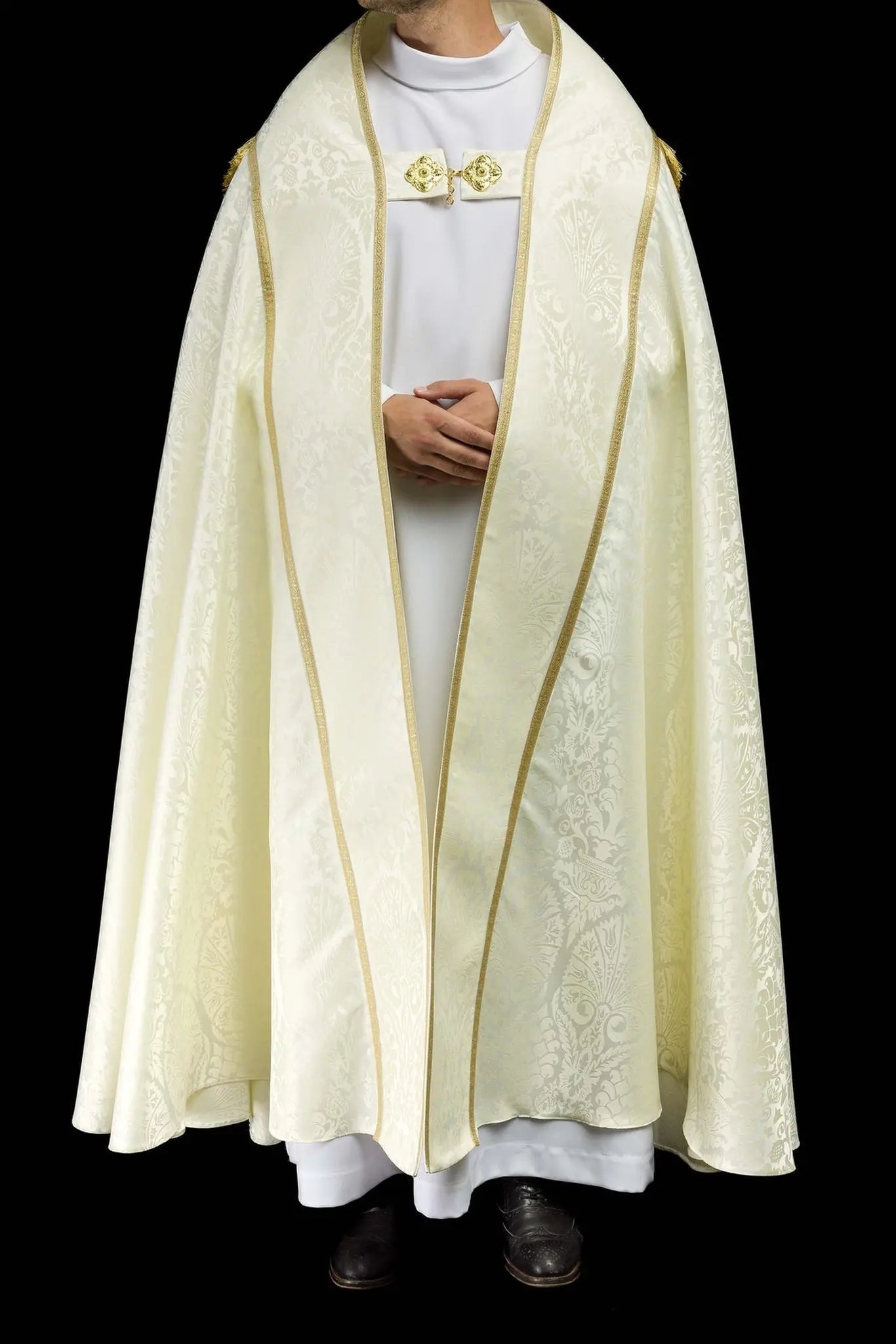 Capa romana jacquard lisa ecru