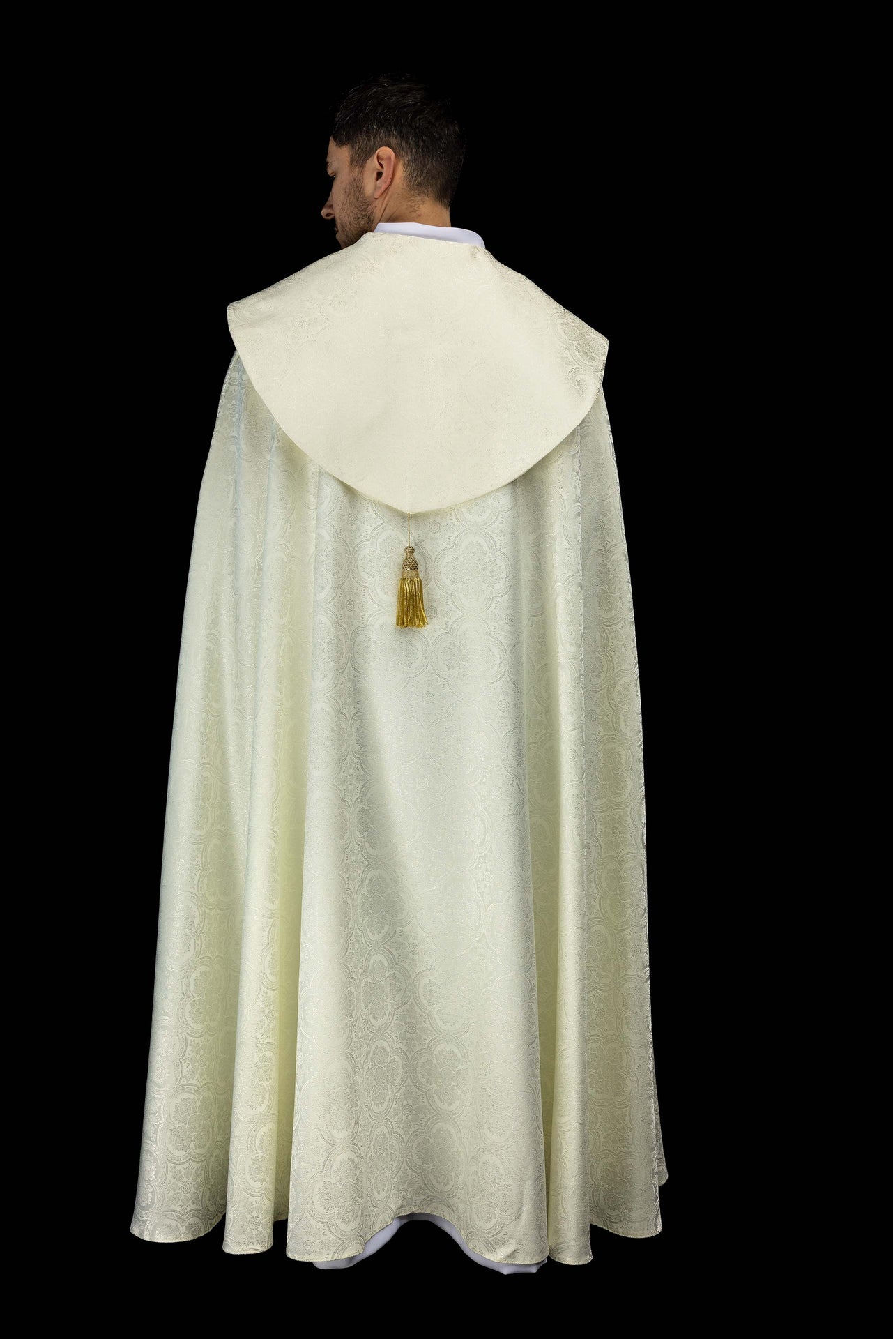 Kapa liturgiczna żakardowa ecru - ORNATY.PL