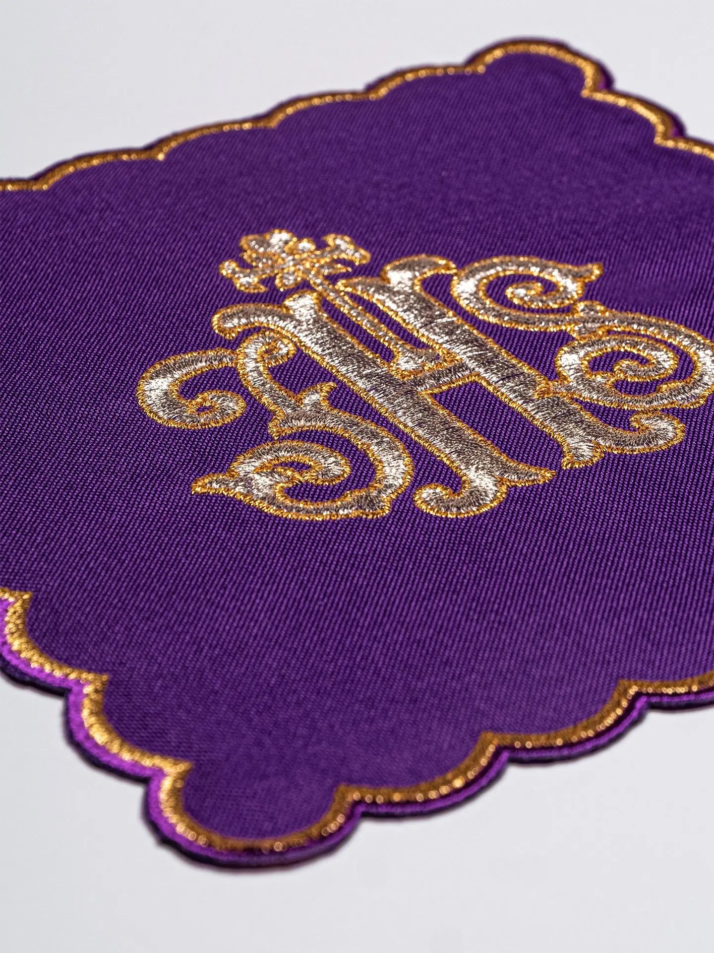 Set of Chalice Palls with Embroidered IHS Symbol in Four Liturgical Colors