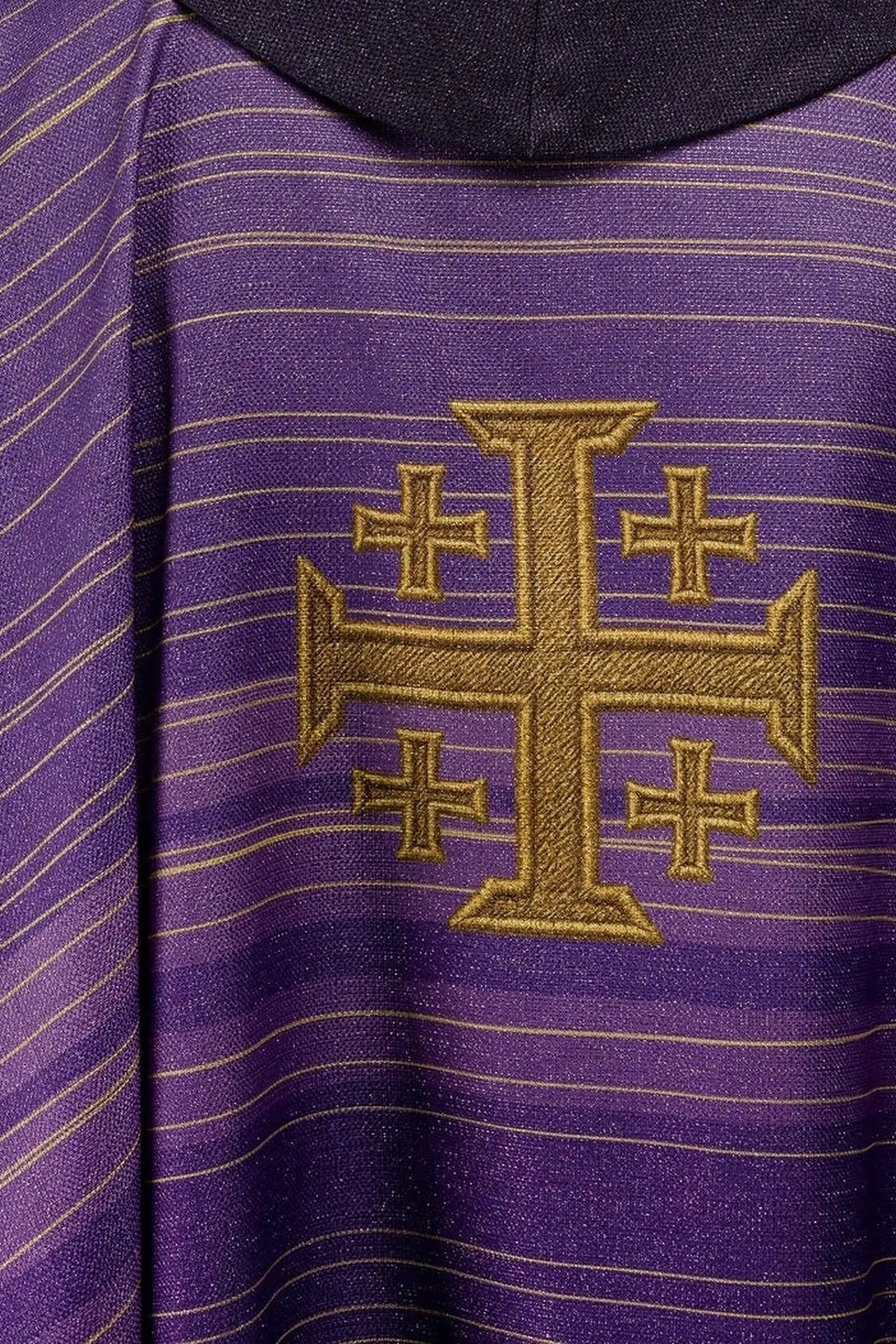 Printed Chasuble with Jerusalem Cross Purple