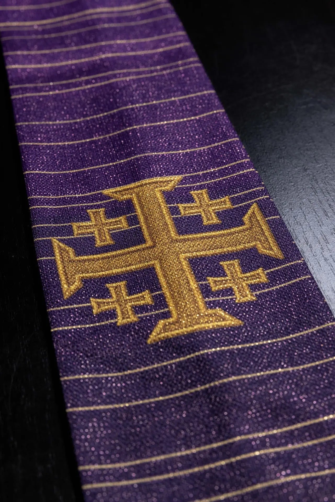 Printed Chasuble with Jerusalem Cross Purple
