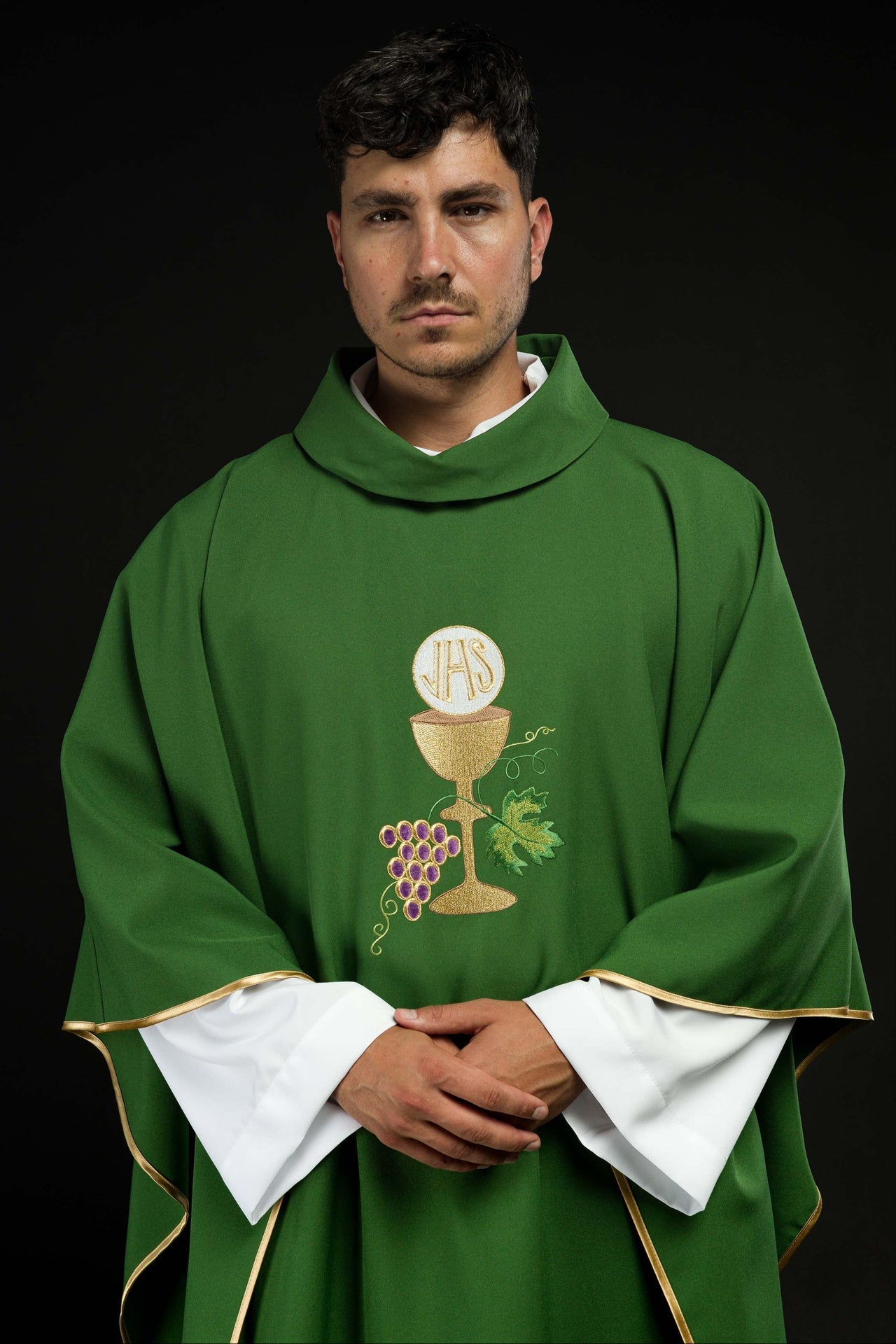 Ornat haftowany Zielony Kielich Winogrono - ORNATY.PL