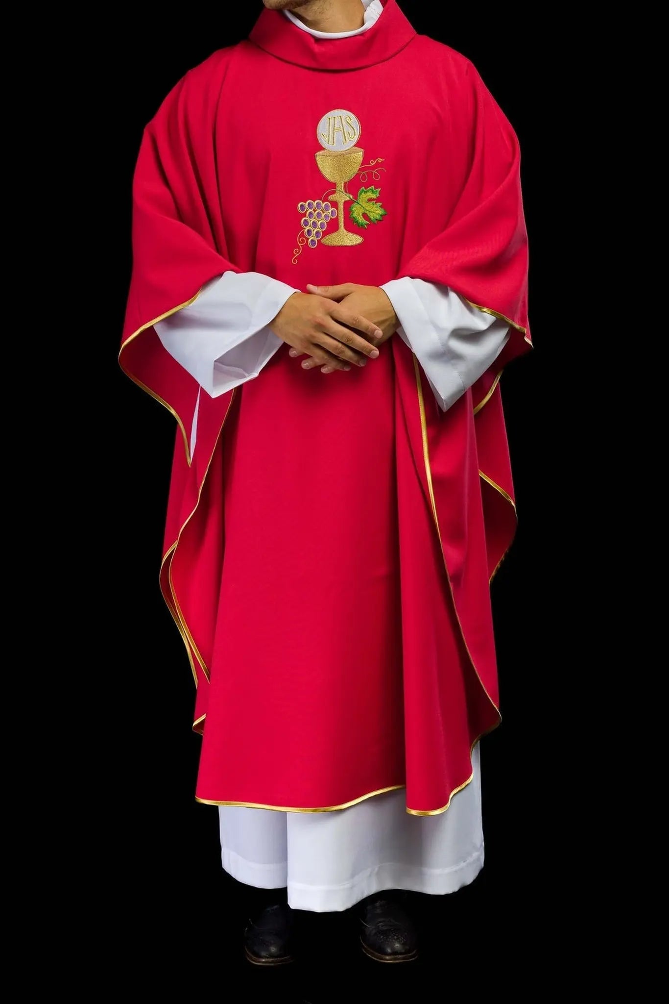 Chasuble chalice Cross and grapes ecru