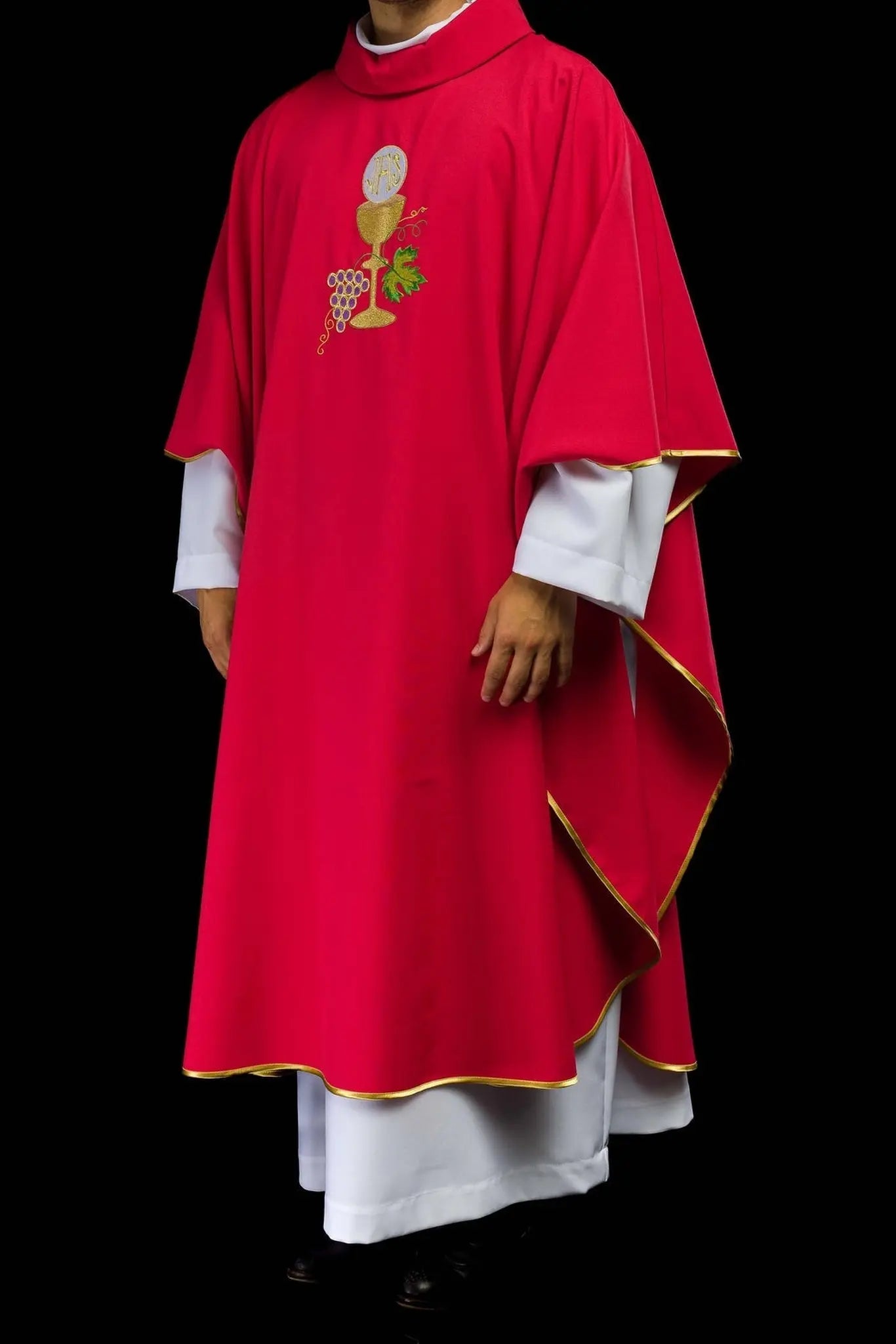 Chasuble chalice Cross and grapes ecru