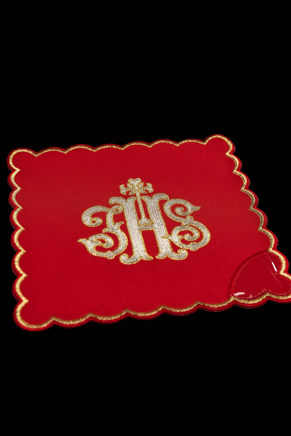 Juego de Palias con símbolo IHS bordado en cuatro colores litúrgicos