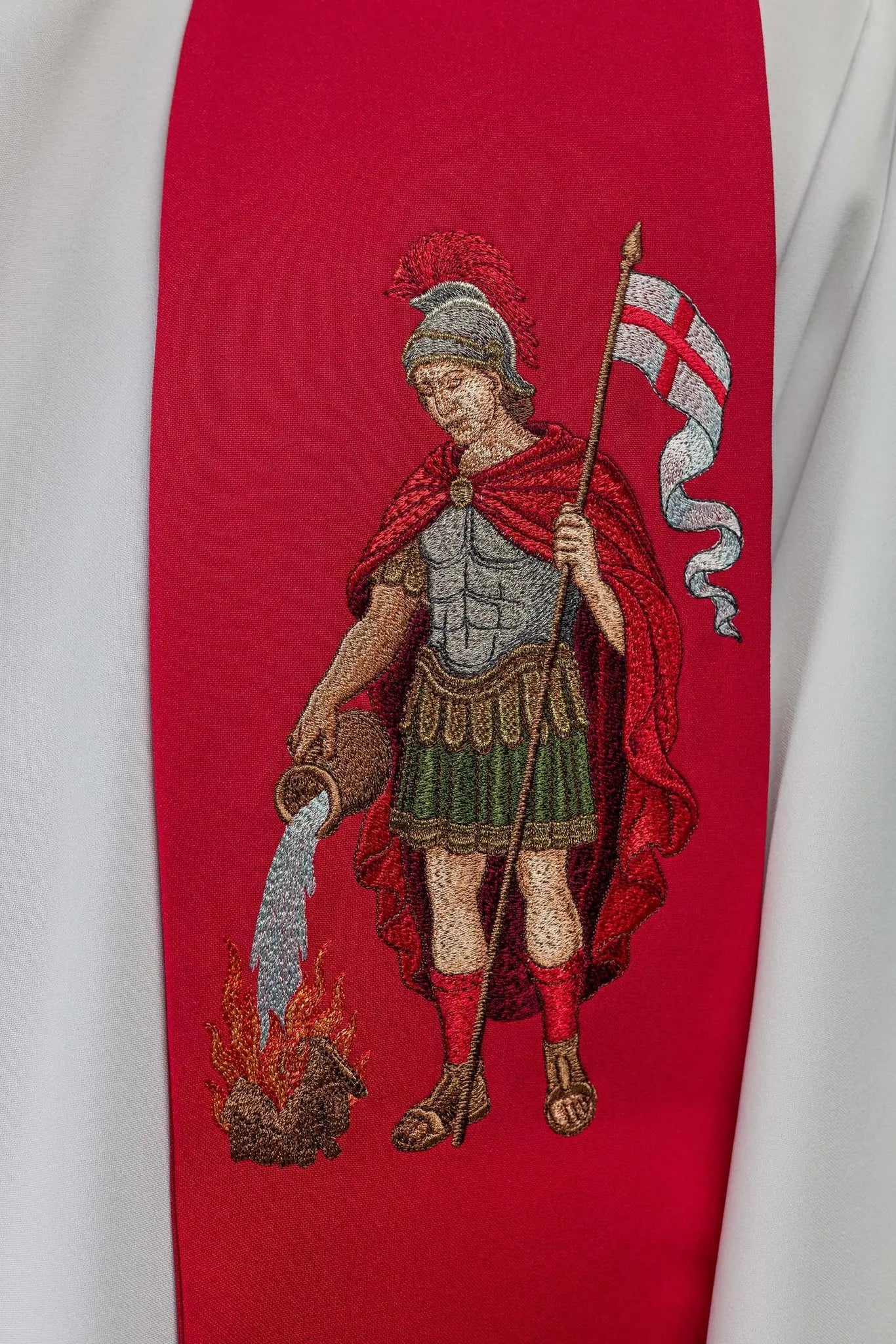 Embroidered Stole with the Image of St. Florian