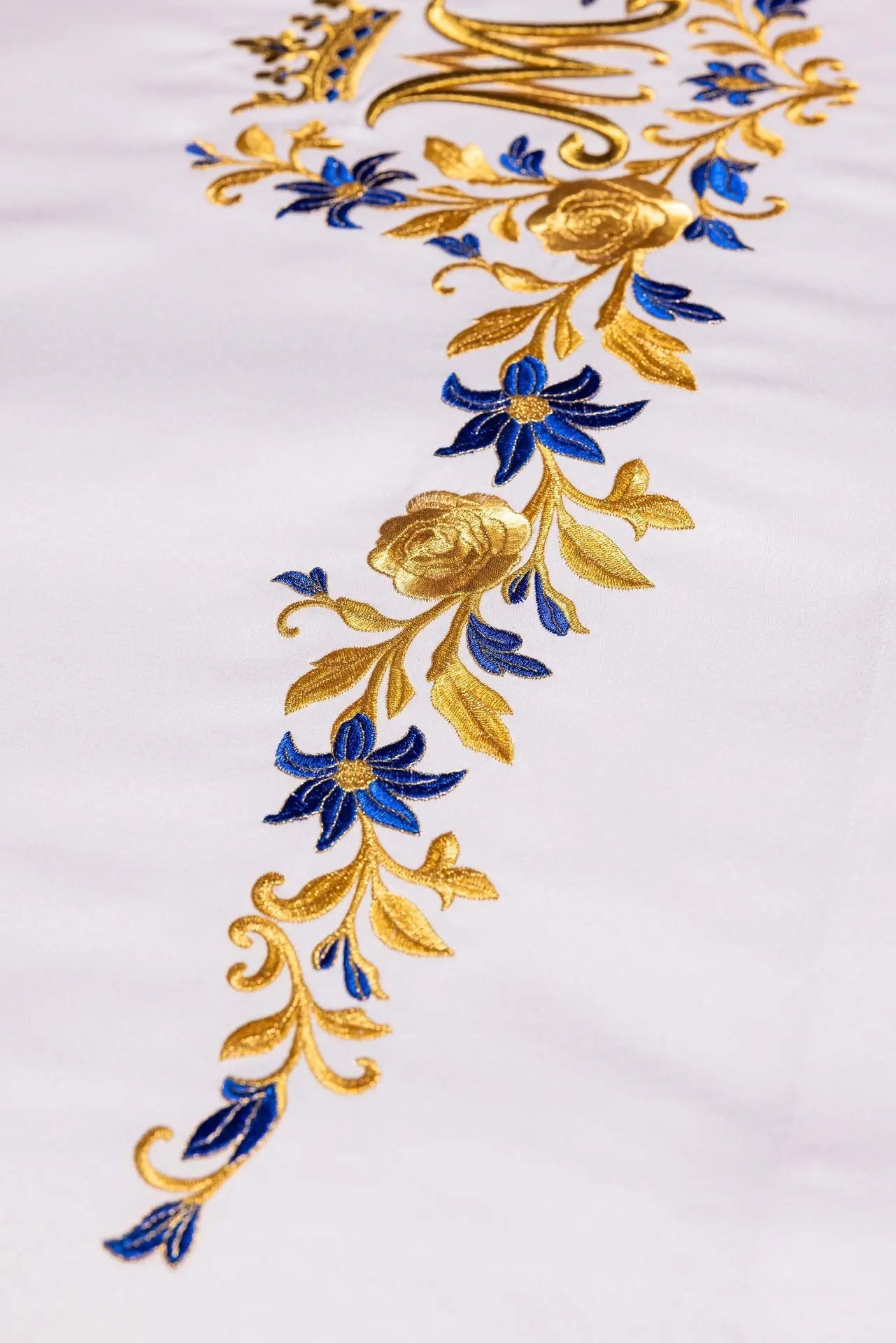 Altar Cloth with Marian Monogram Embroidery