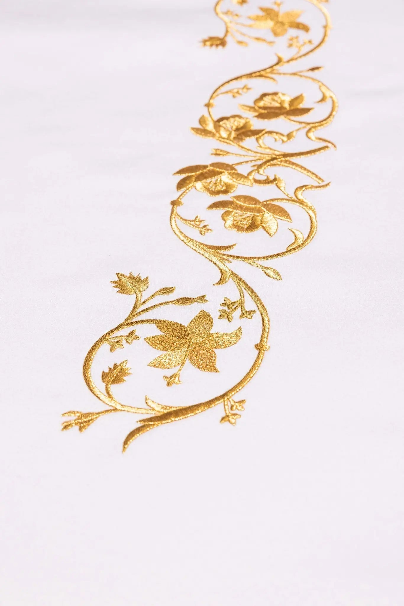 Altar Cloth with Gold Marian Monogram Embroidery