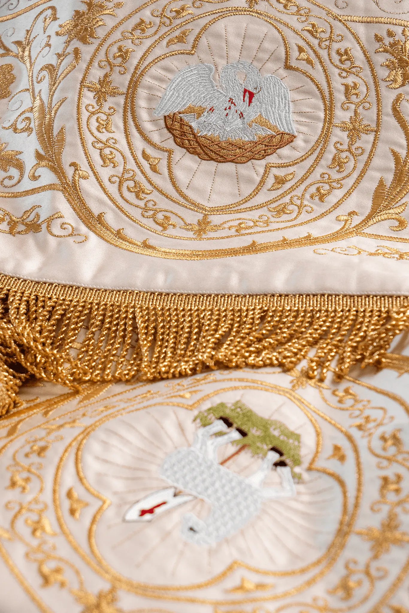 Embroidered baldachin