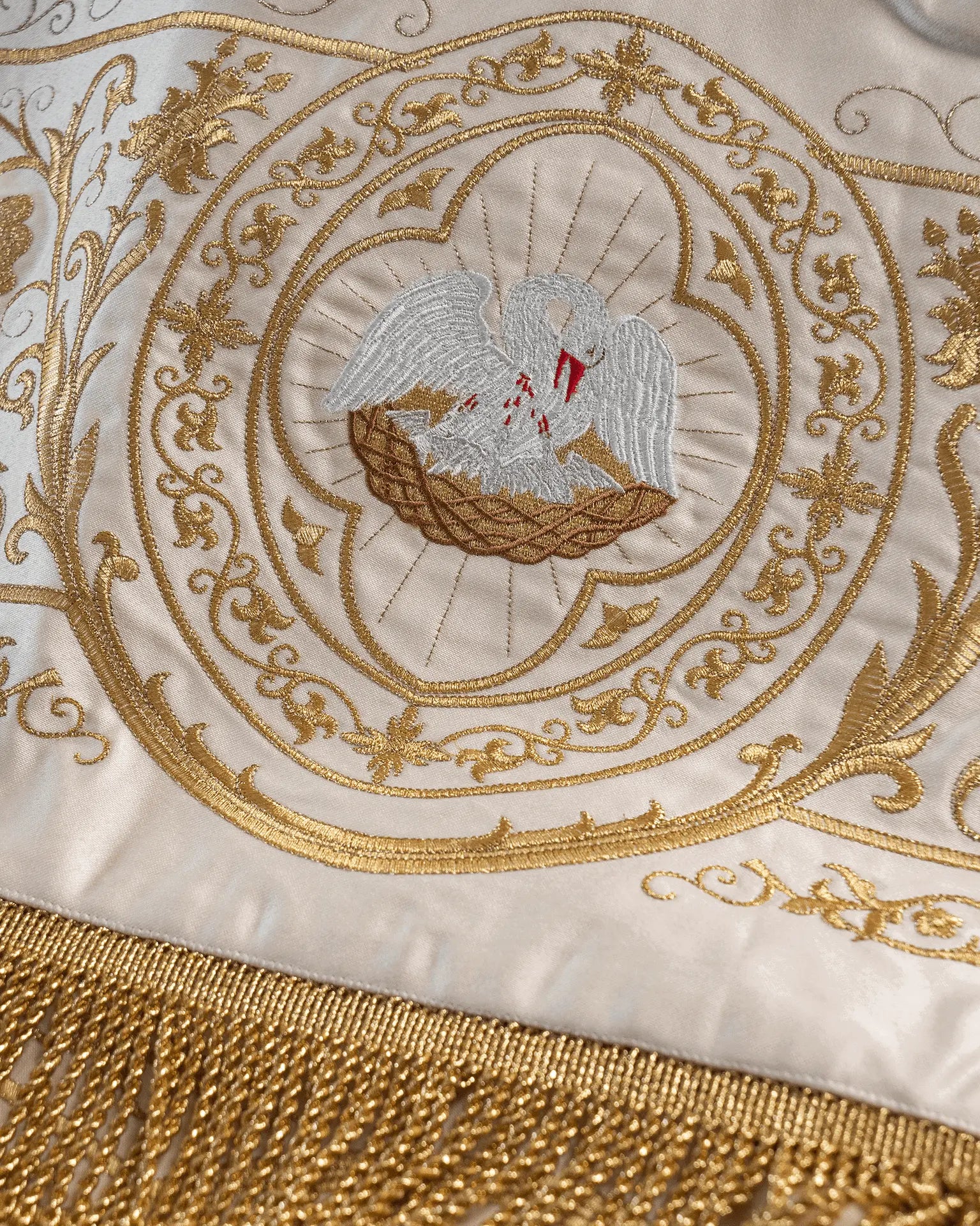Embroidered baldachin