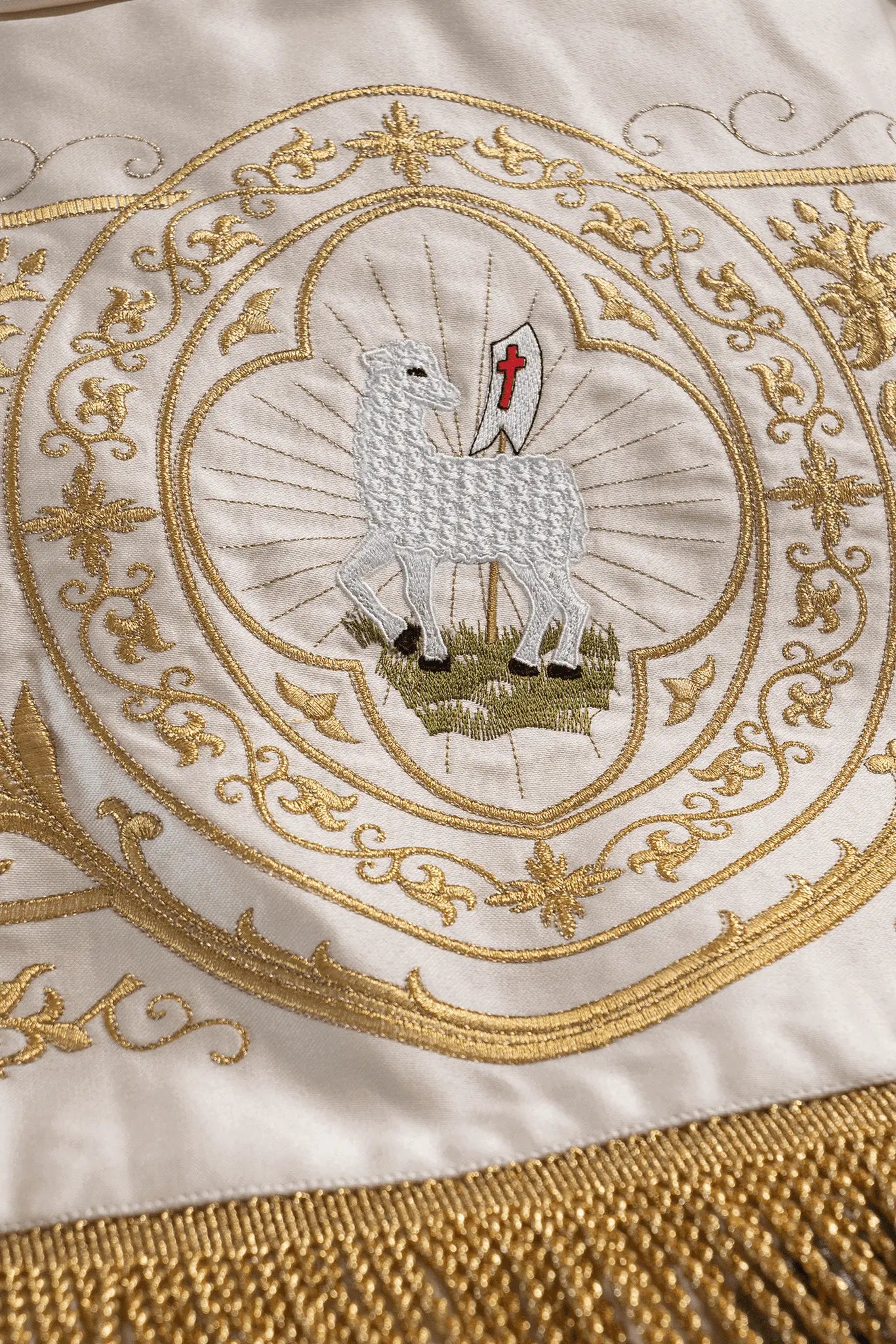 Embroidered baldachin