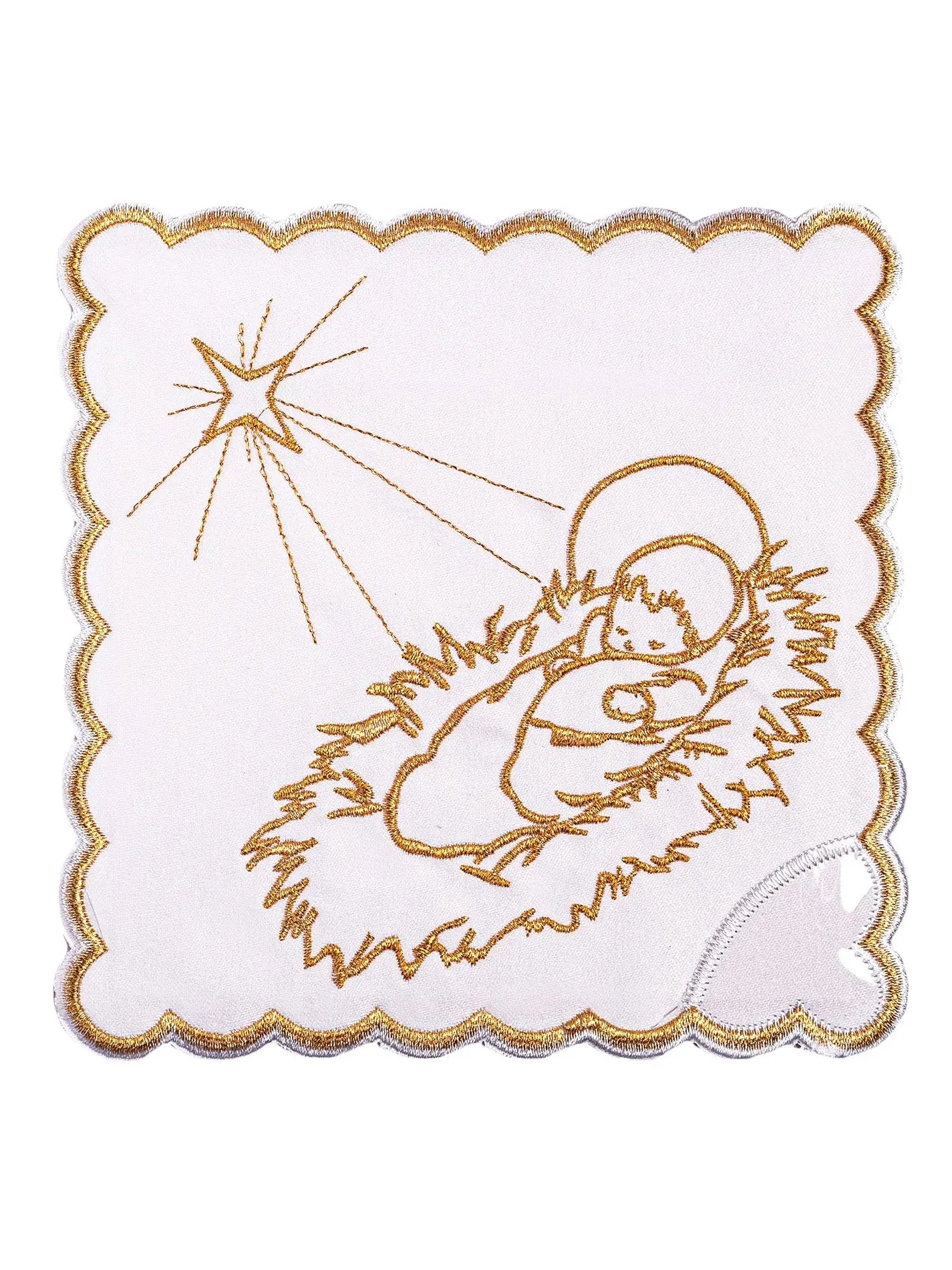 Embroidered chalice linen for Christmas