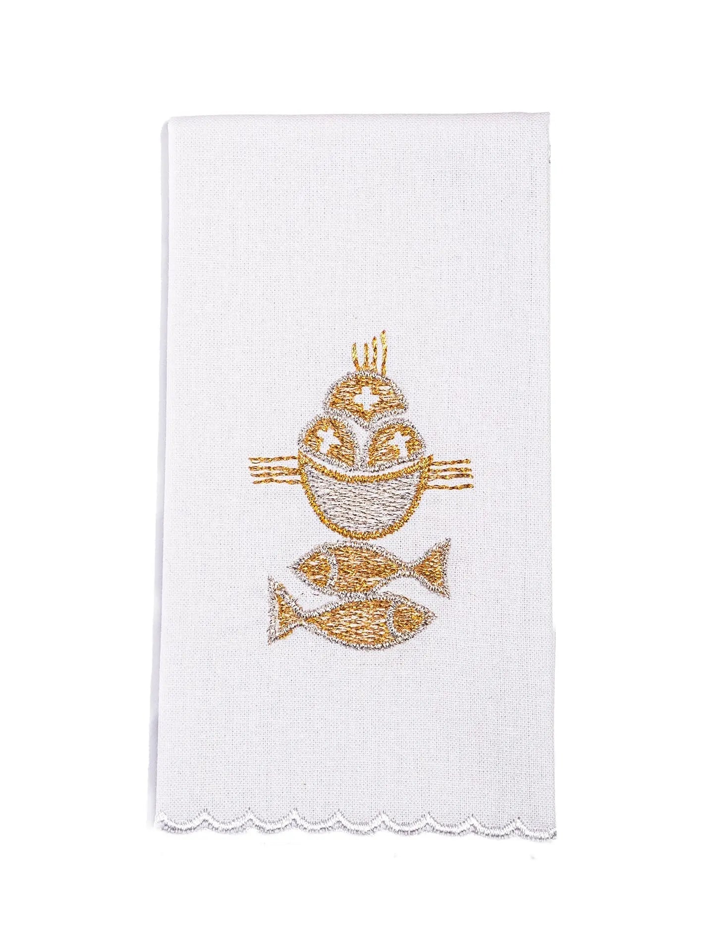 Embroidered cup linen Fish