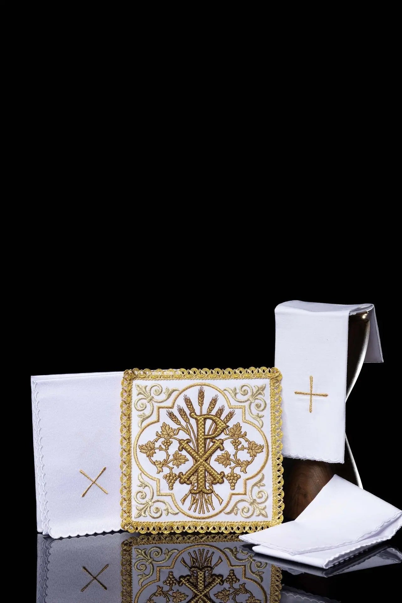 Juego de lino para cáliz con símbolo PAX bordado – Colección Paz de Cristo