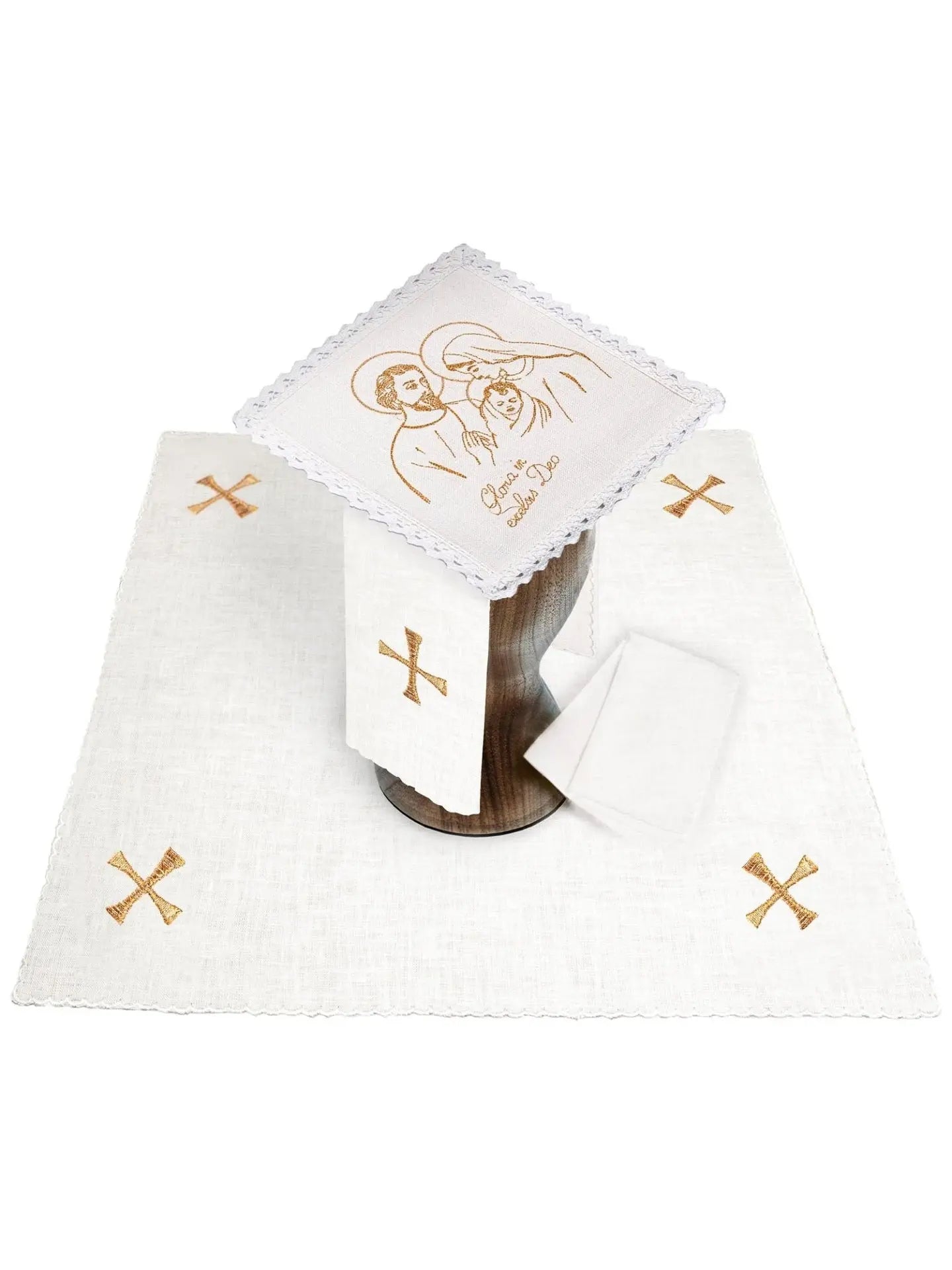 Lino de cáliz bordado de Navidad