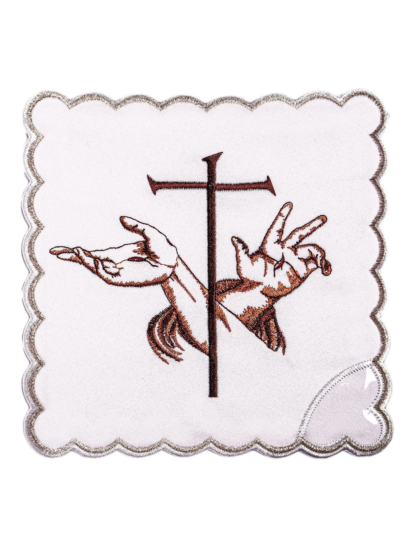 Chalice linen with Franciscan symbol