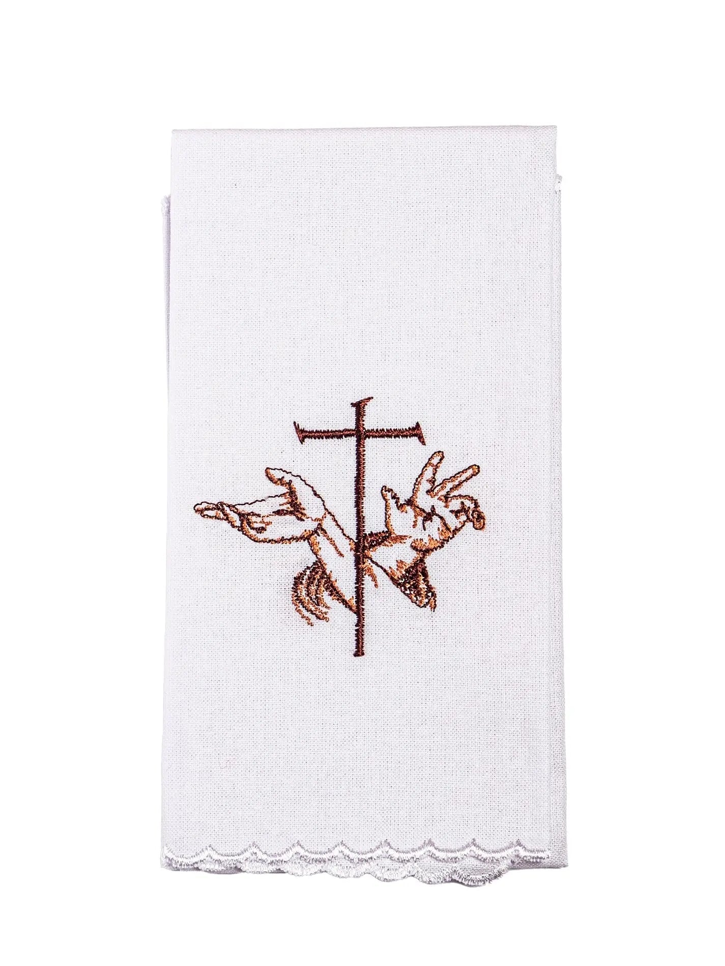Chalice linen with Franciscan symbol