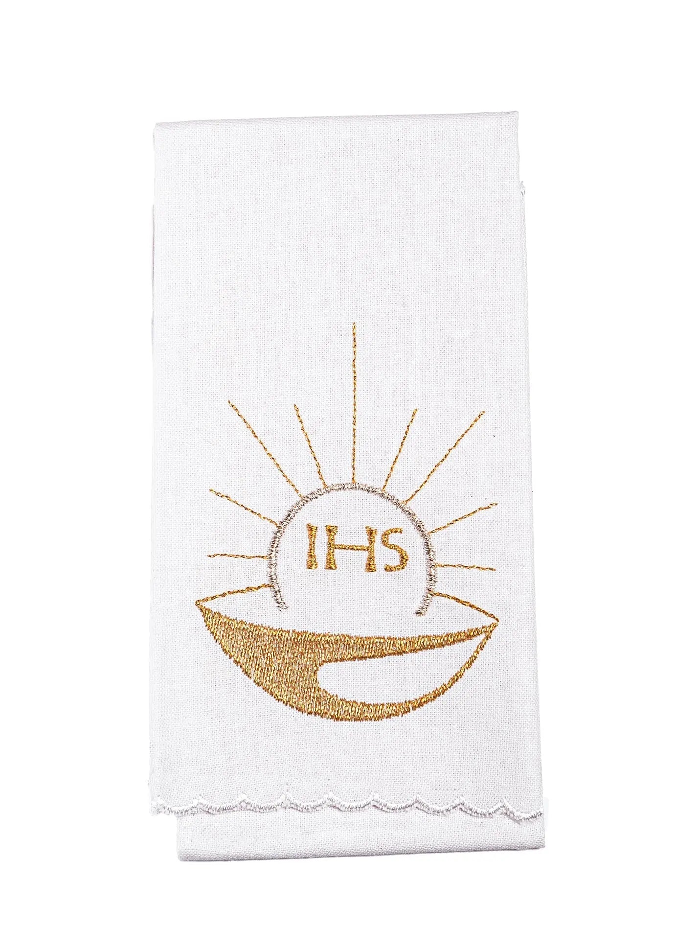 Chalice linen with embroidery of the Eucharistic chalice