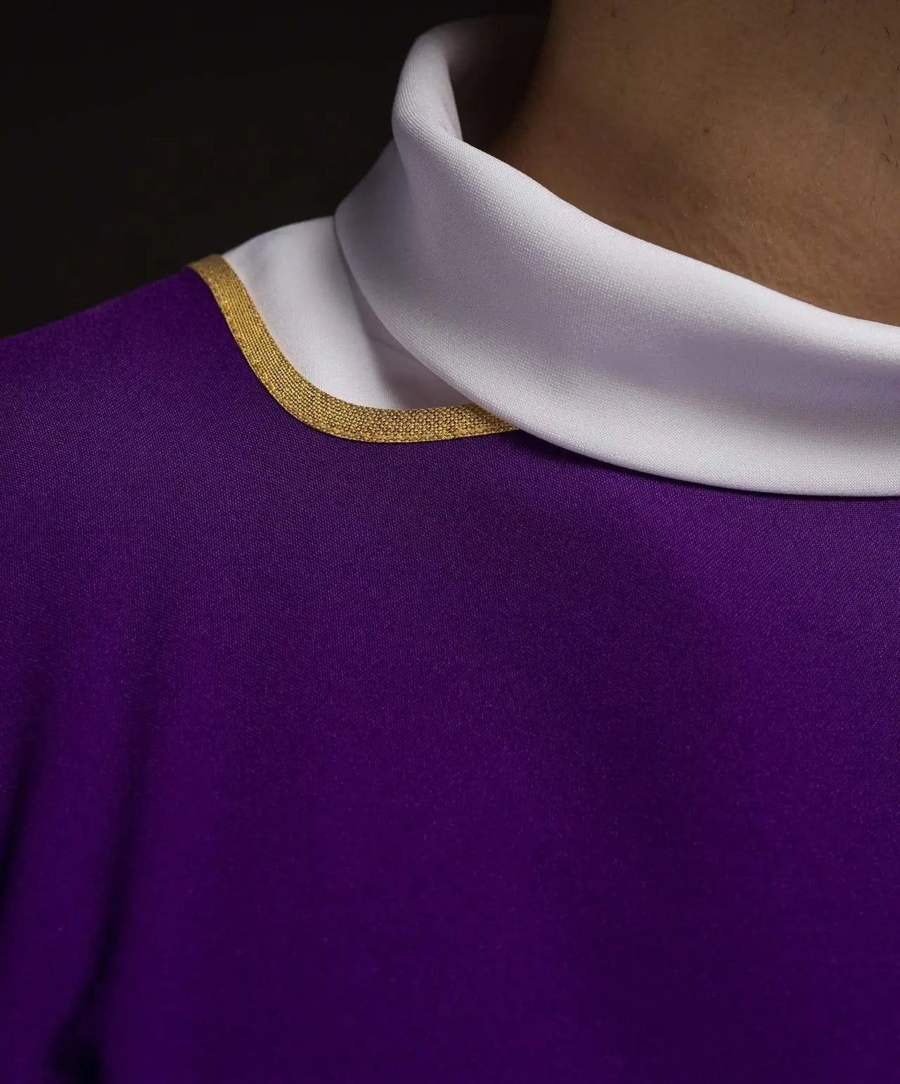 Purple Smooth Dalmatic with Gold Trim