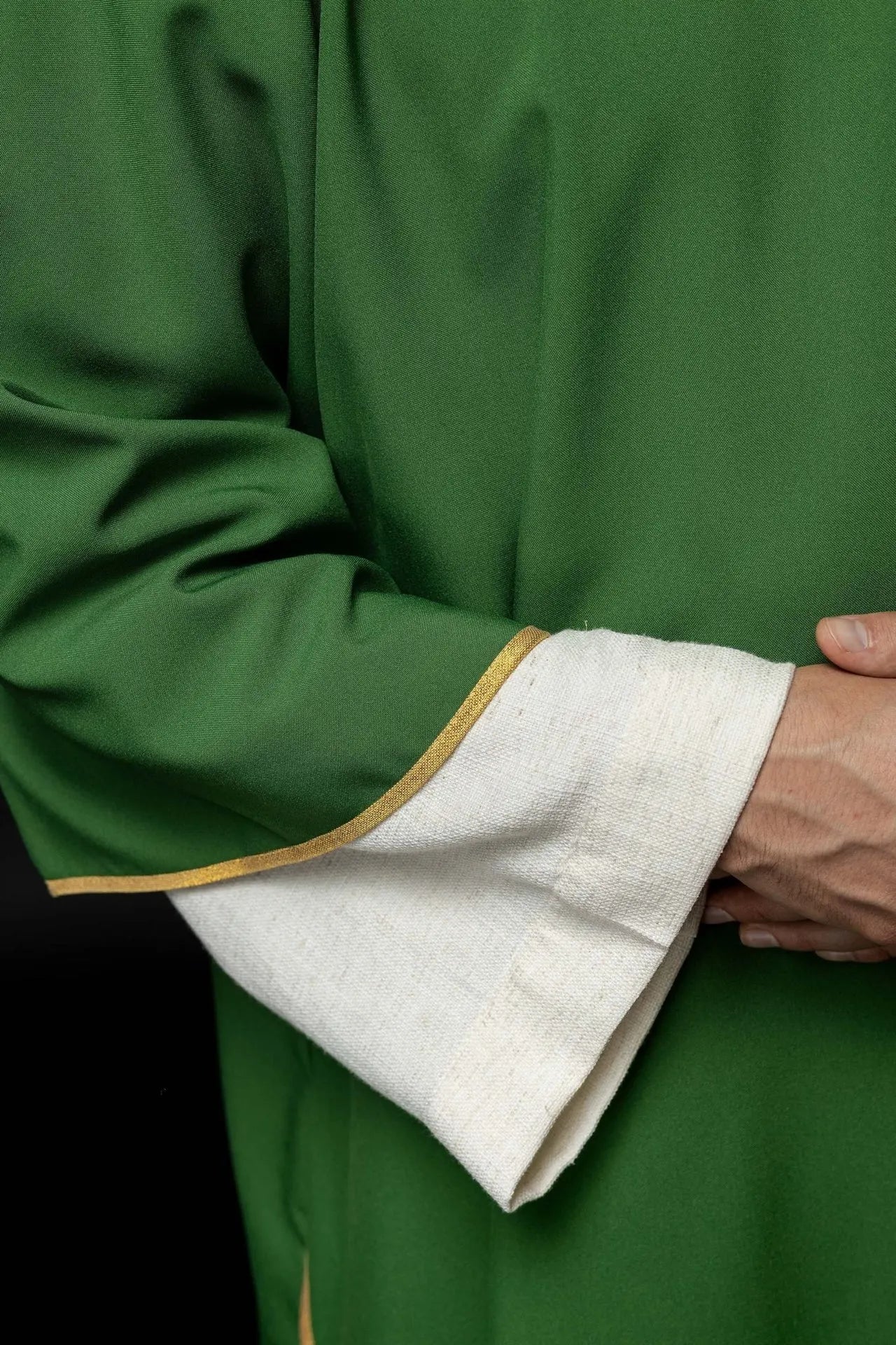 Plain Green Dalmatic with Gold Trim