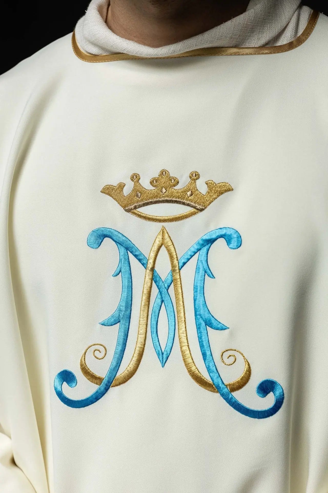 Ecru Dalmatic with Marian Embroidery