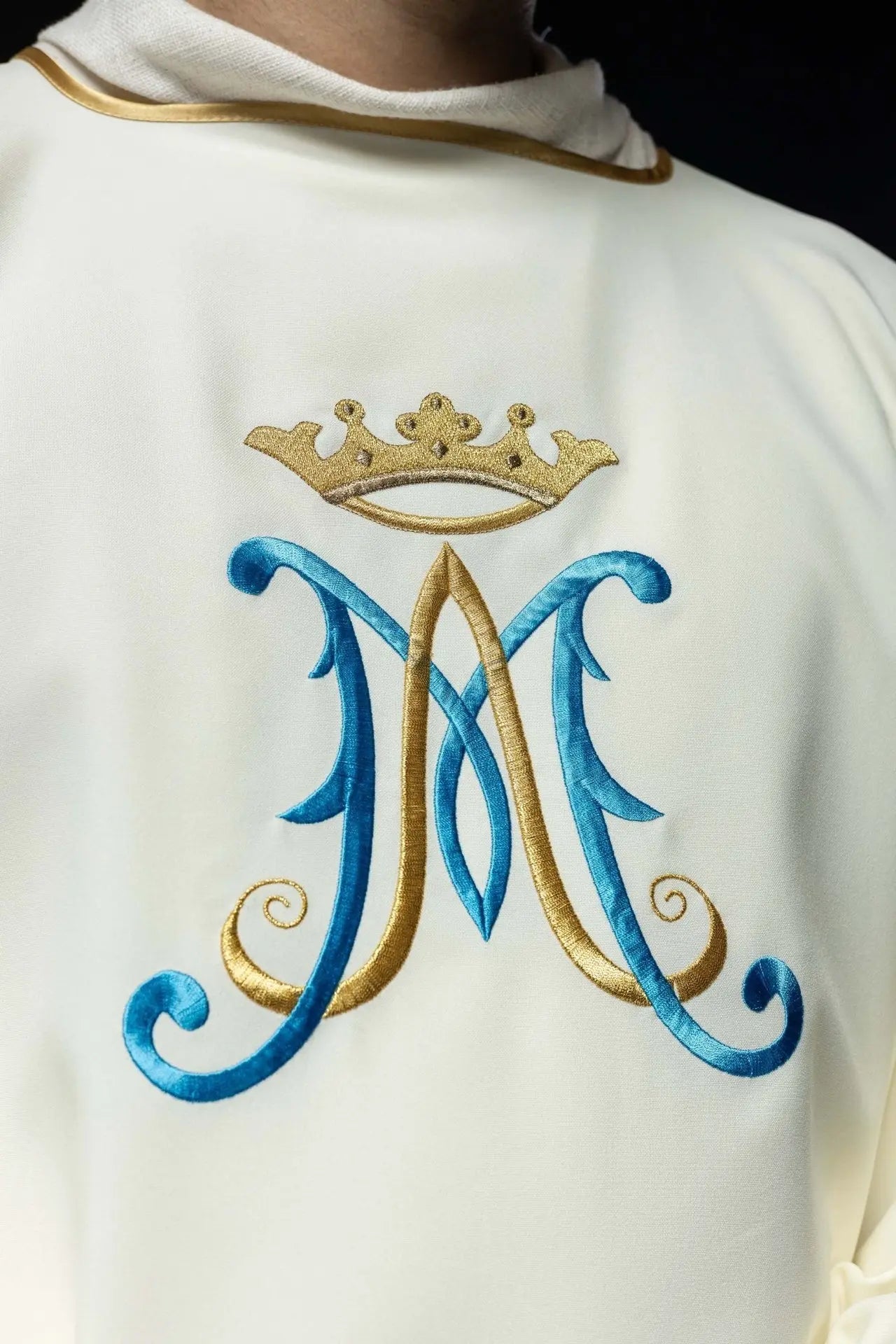 Ecru Dalmatic with Marian Embroidery