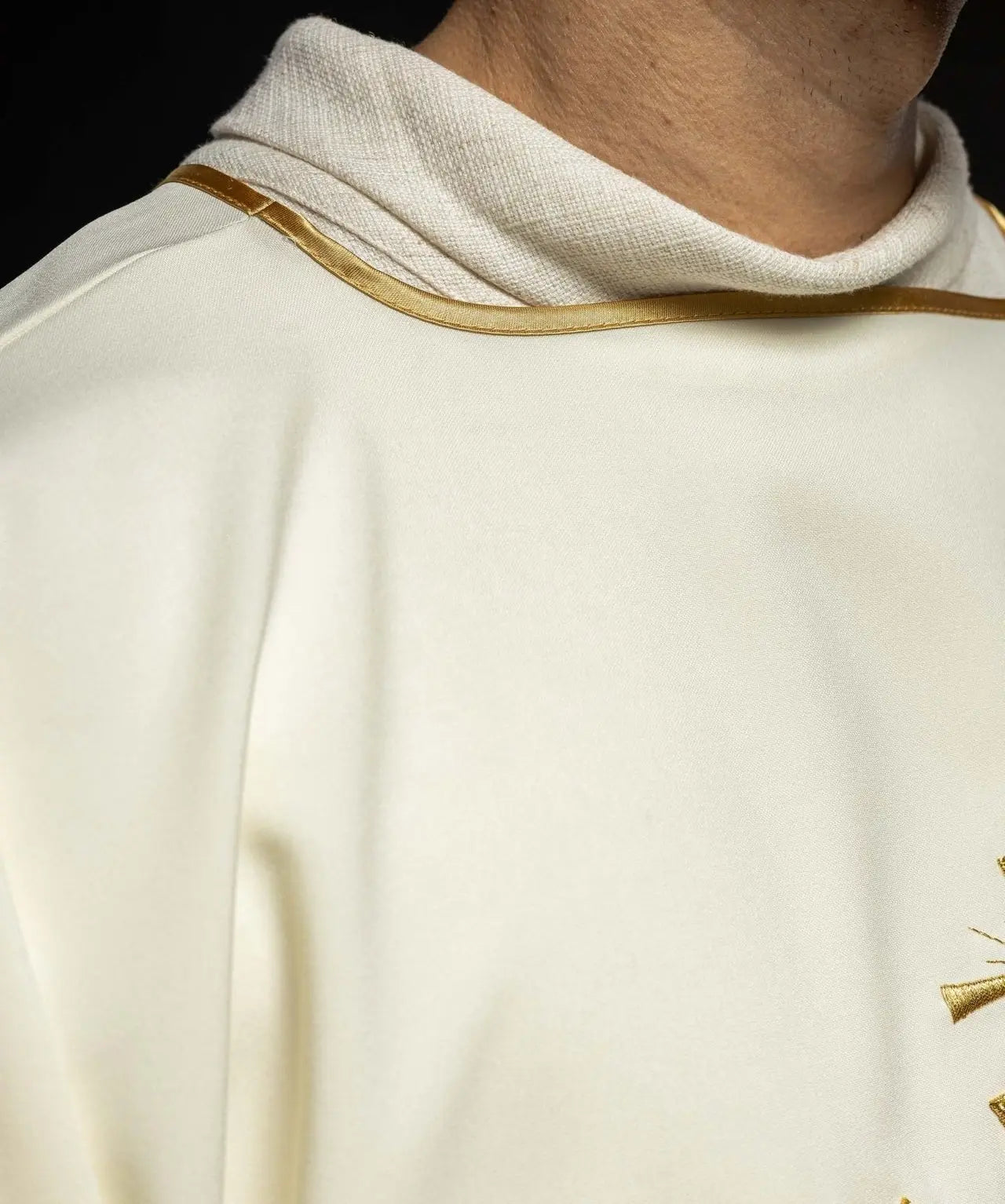 Dalmatica with gold IHS embroidery
