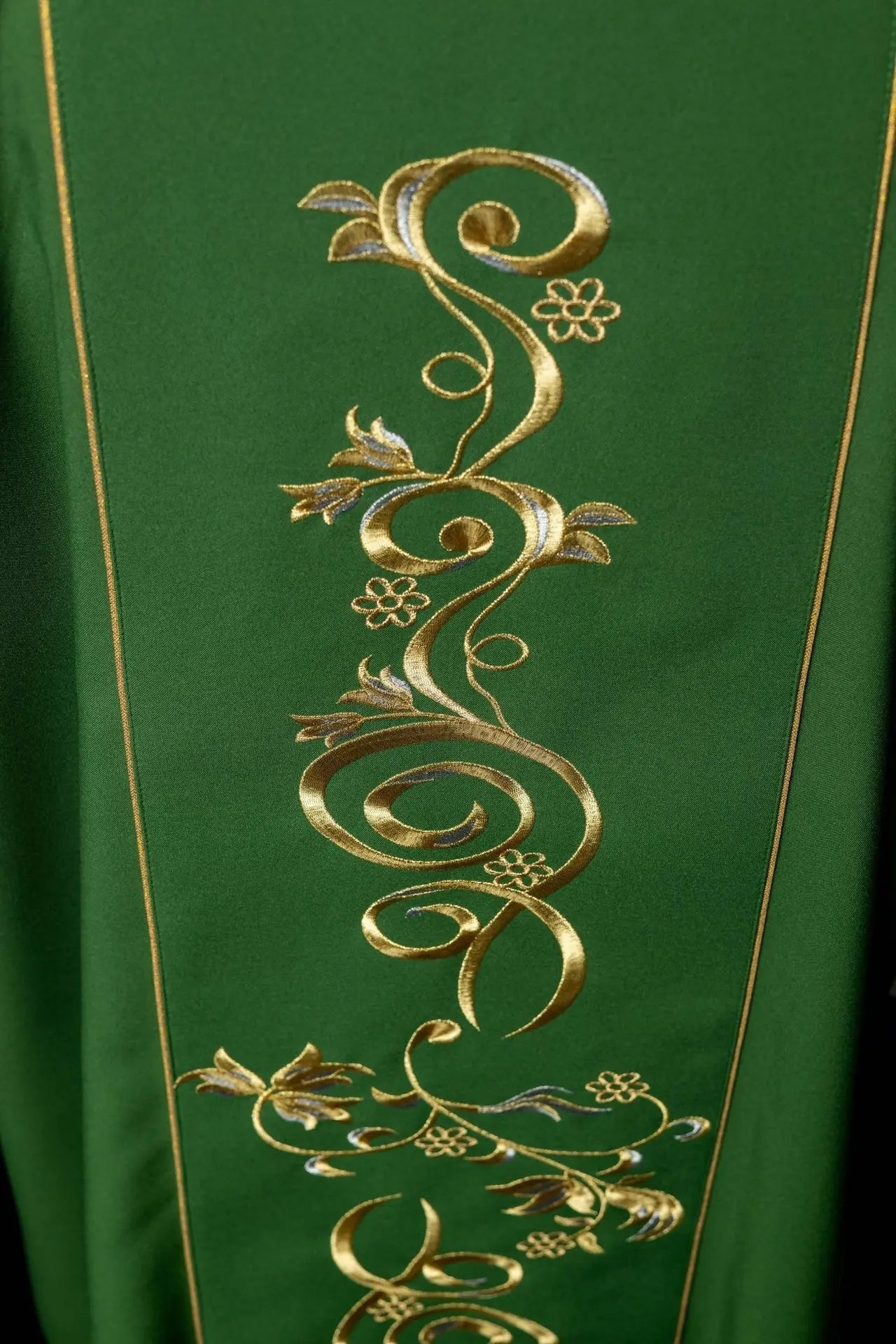 Green Dalmatic with Embroidered IHS Band
