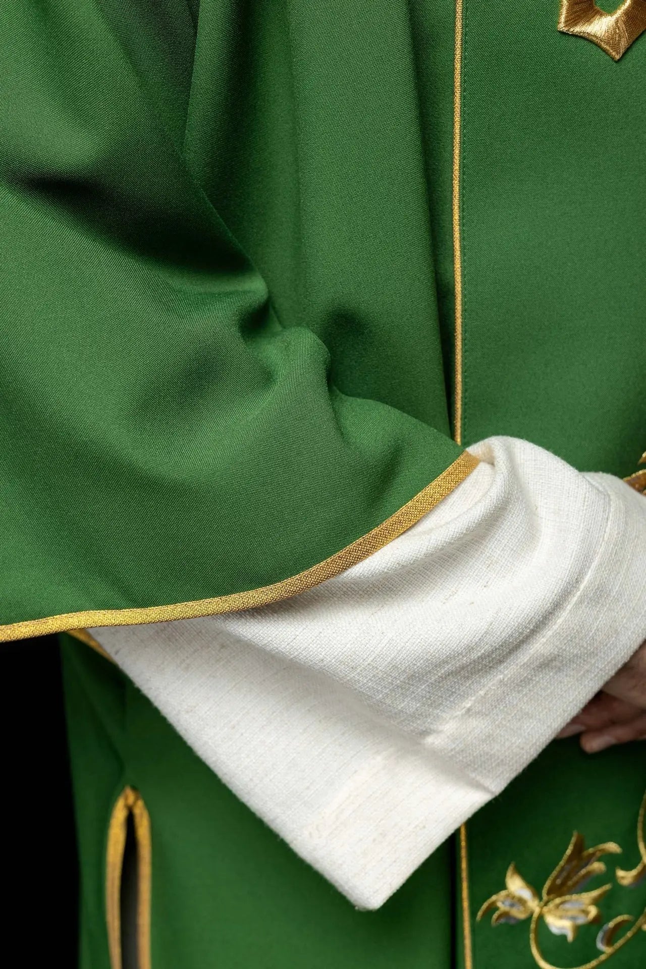 Green Dalmatic with Embroidered IHS Band