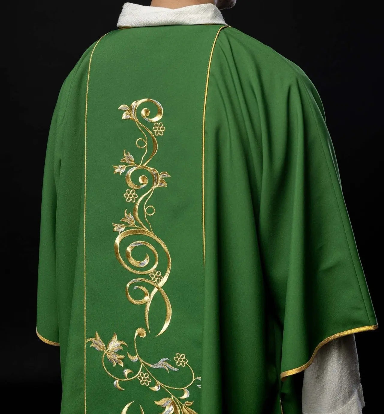 Green Dalmatic with Embroidered IHS Band