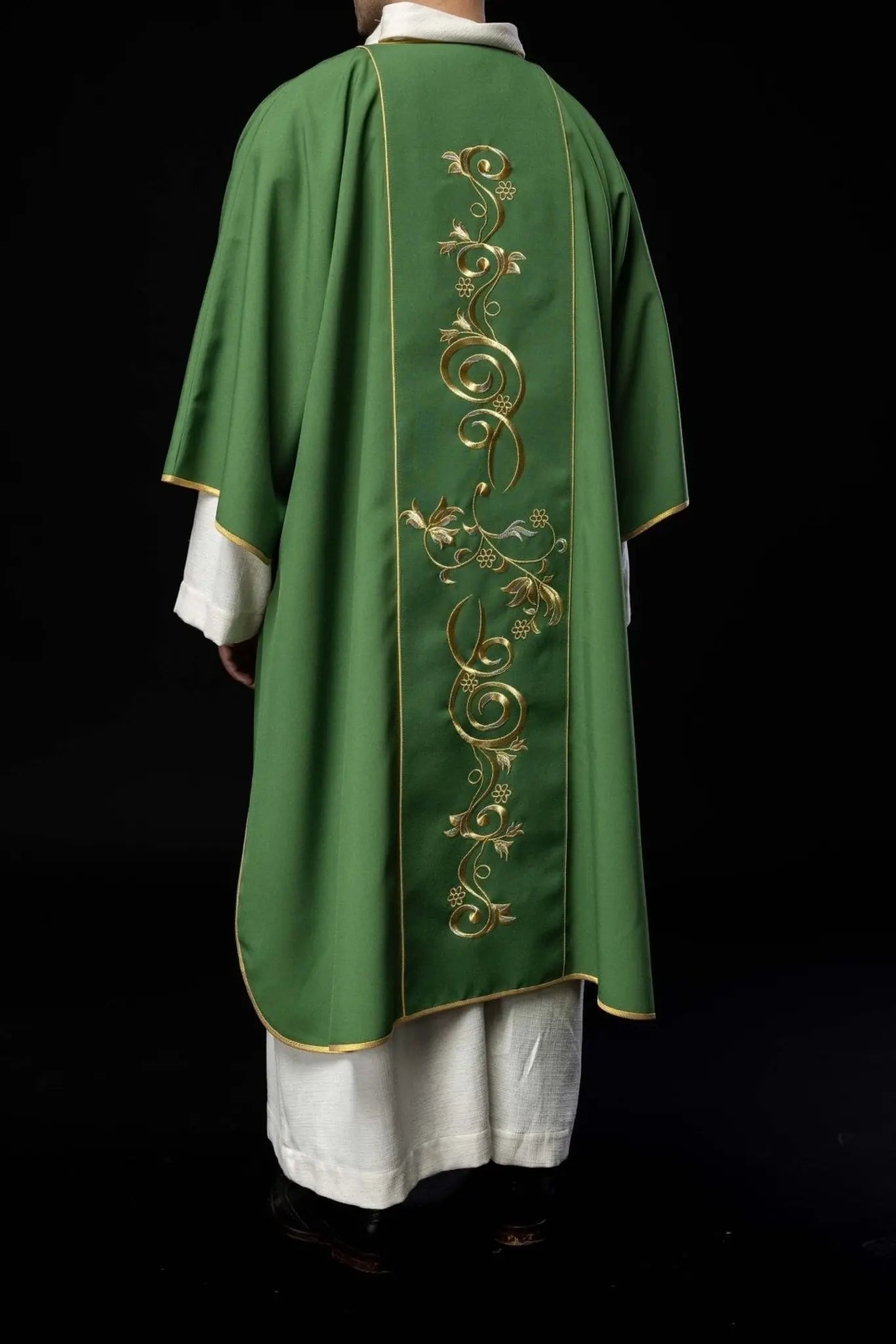 Green Dalmatic with Embroidered IHS Band
