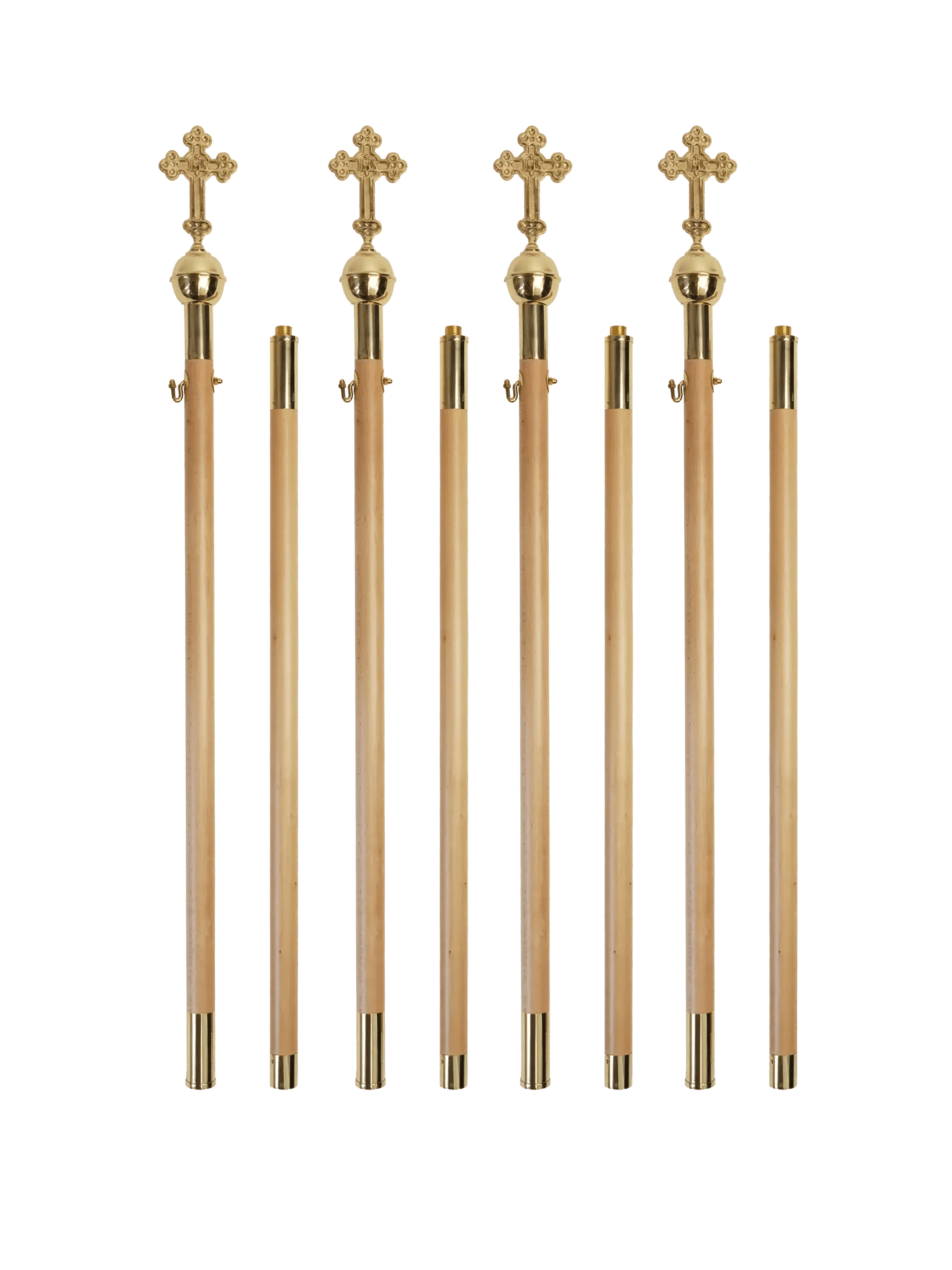 Postes para dosel de madera clara