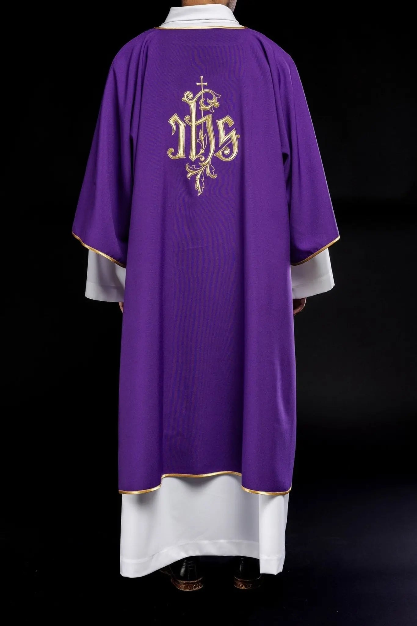 Purple IHS Embroidered Dalmatics