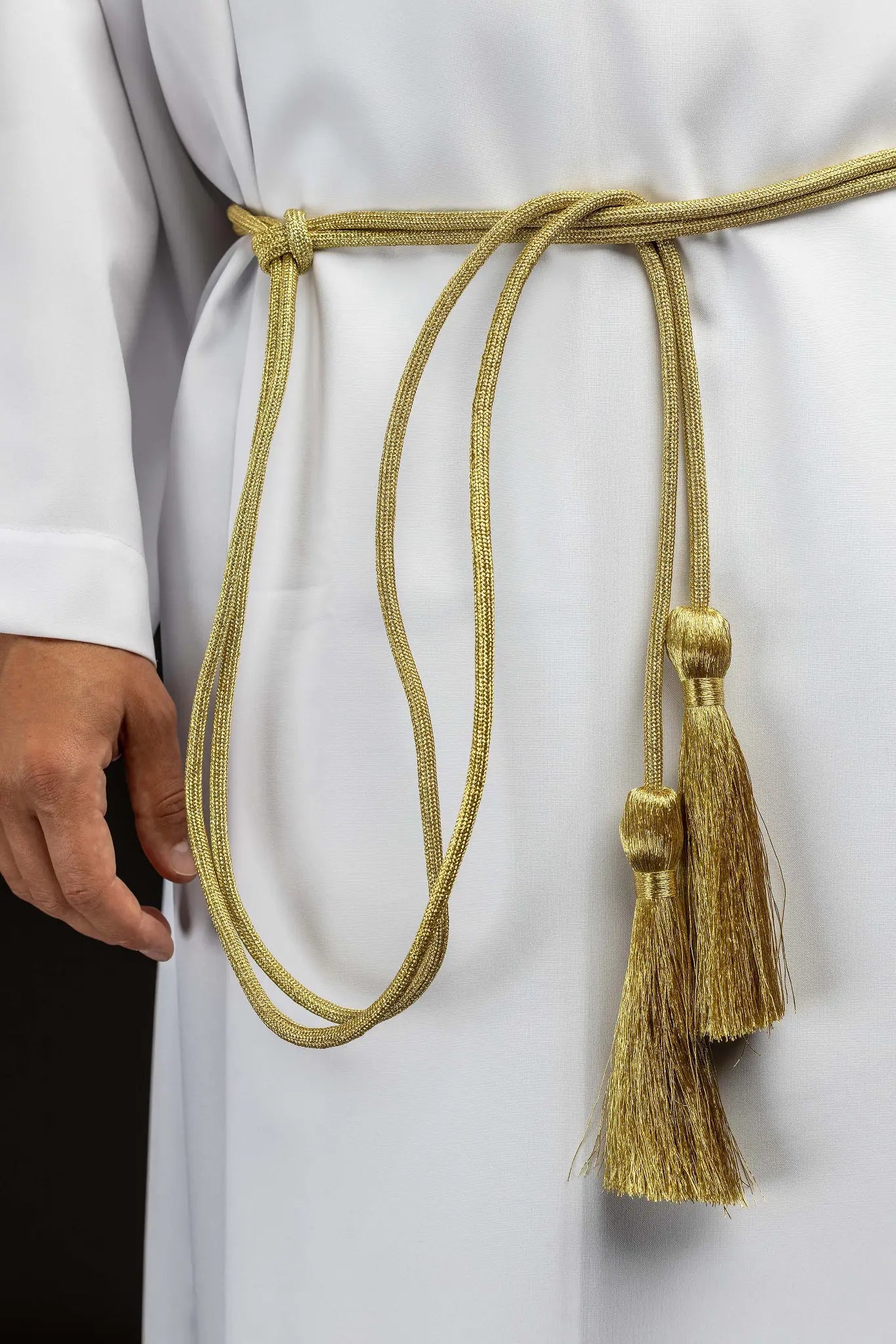 Gold liturgical cincture with tassels - HAFTINA ATELIER