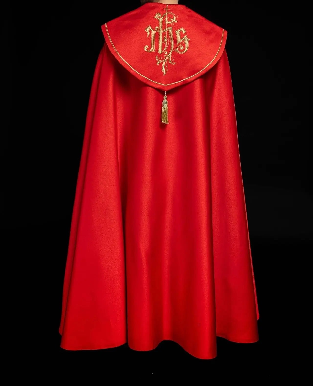 Eucharistic cape monogram IHS Red