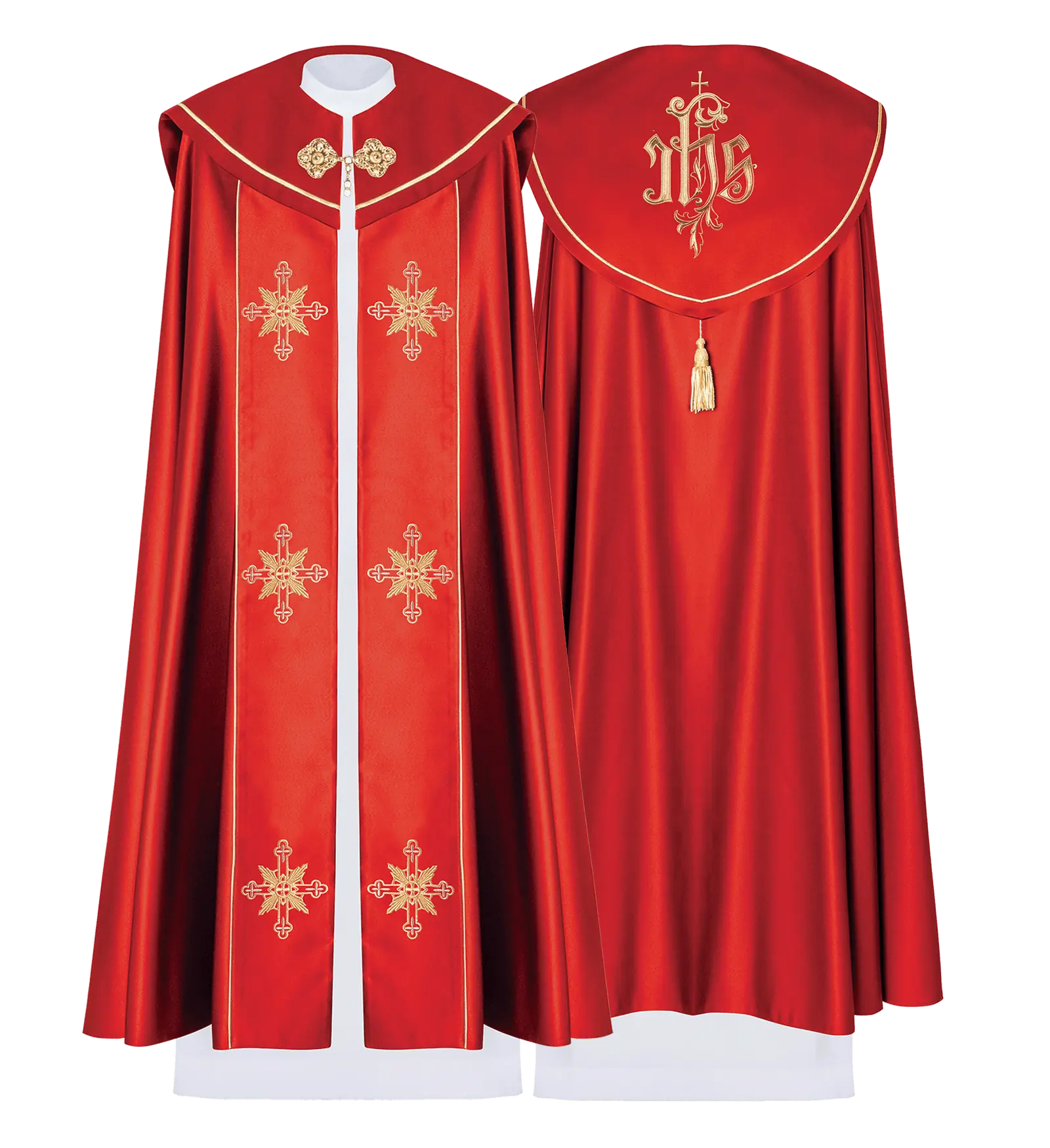 Eucharistic cape monogram IHS Red
