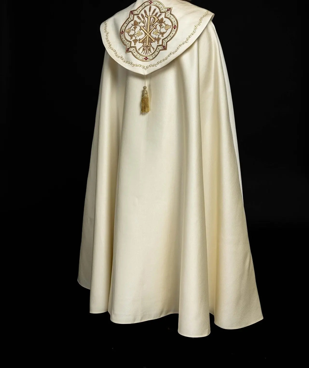 Eucharistic cap with PAX monogram ecru