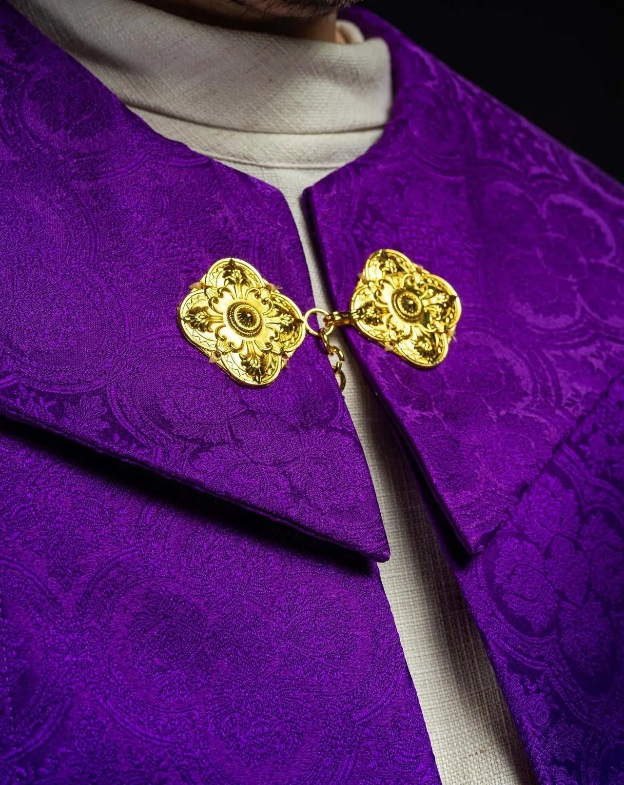 Purple Jacquard Liturgical Cope
