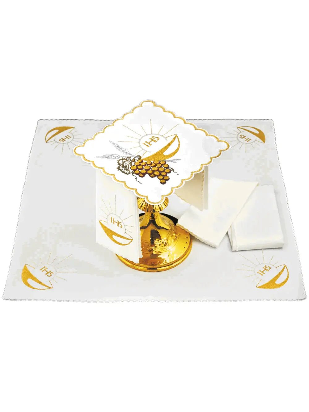 Linen chalice linen with embroidery of the Eucharistic chalice - HAFTINA ATELIER
