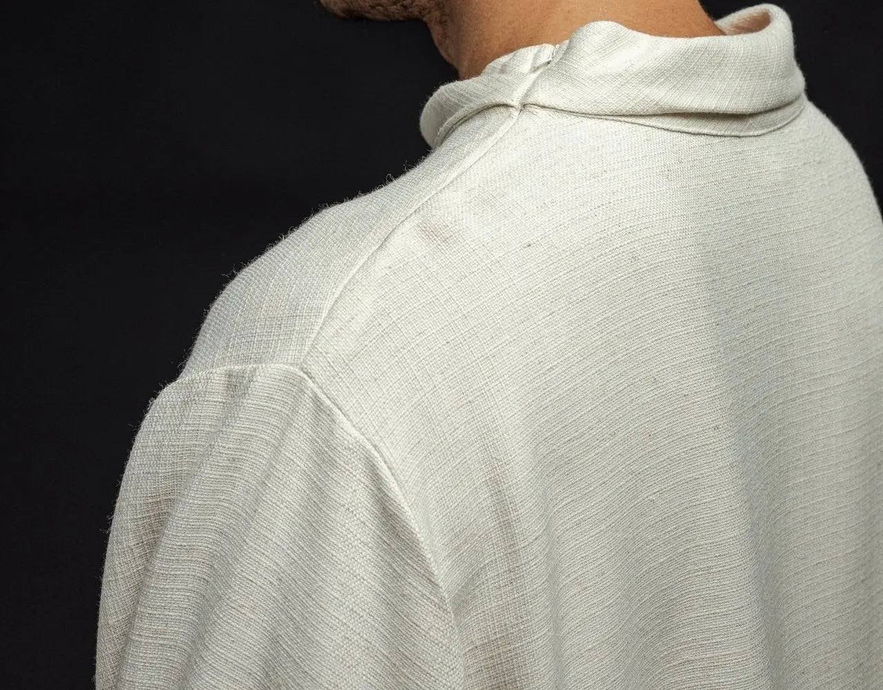 Linen priest's alb in natural weave fabric
